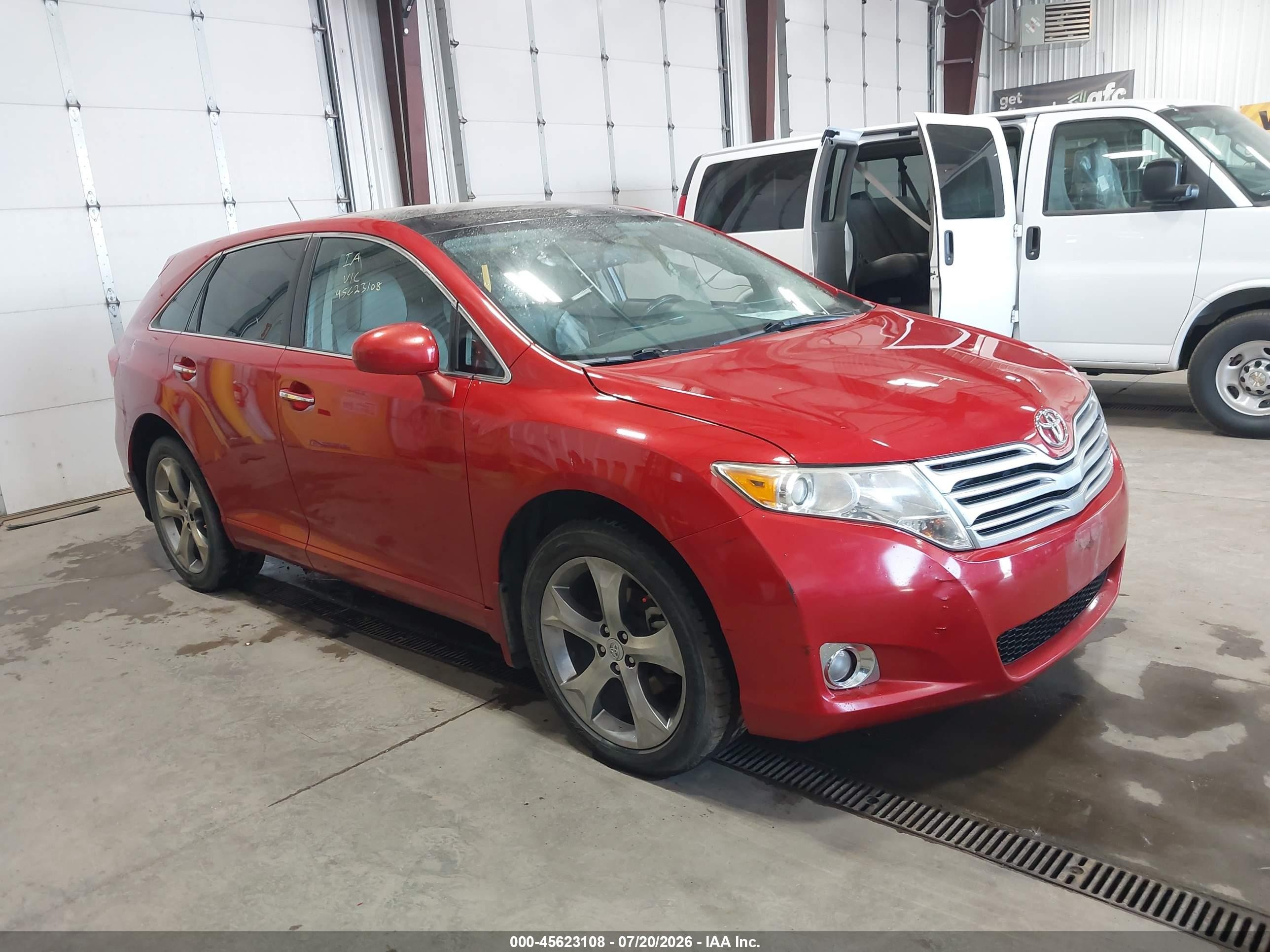 2011 Toyota Venza Base V6 Red vin: 4T3BK3BB7BU052257