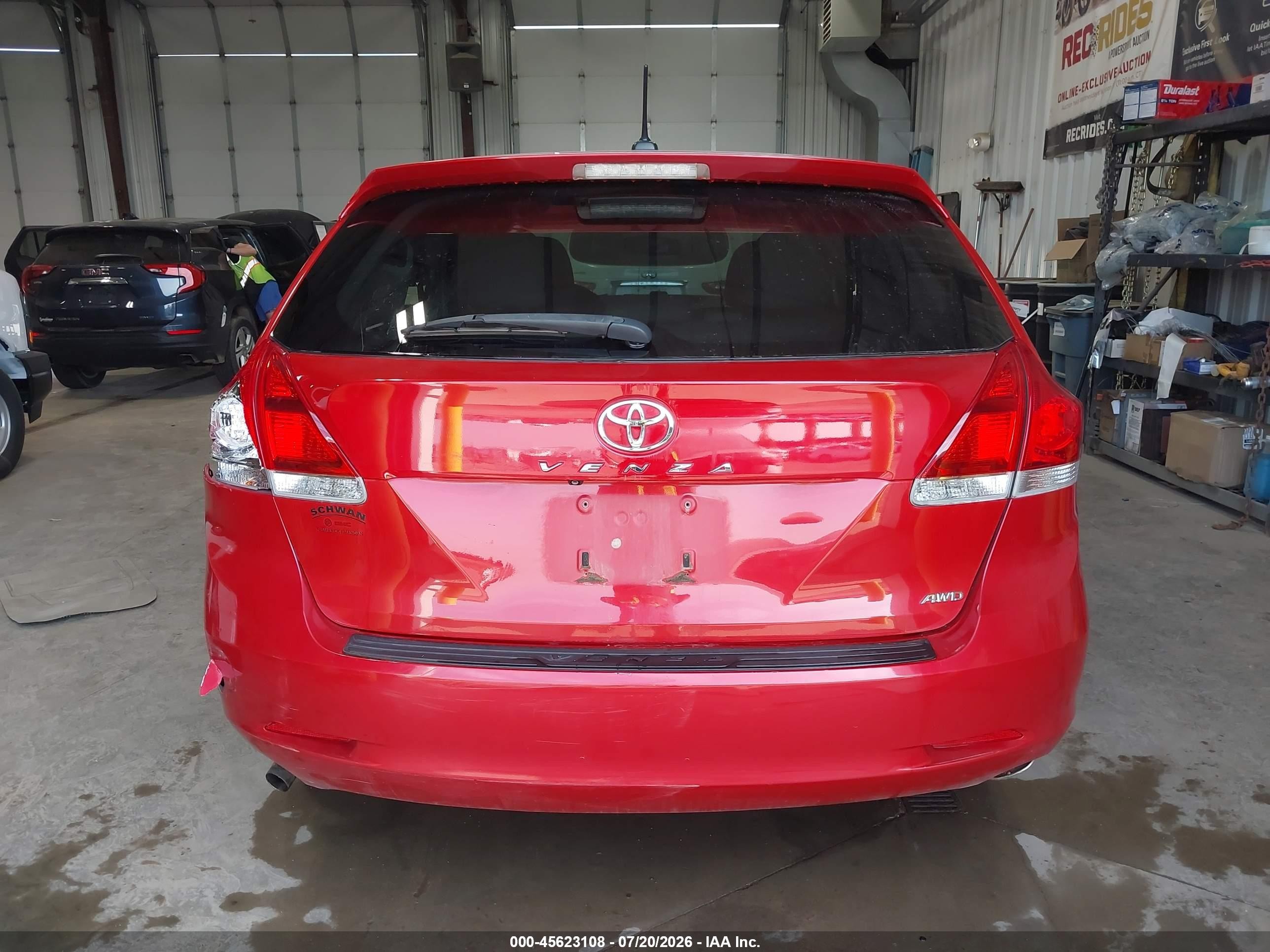 2011 Toyota Venza Base V6 Red vin: 4T3BK3BB7BU052257