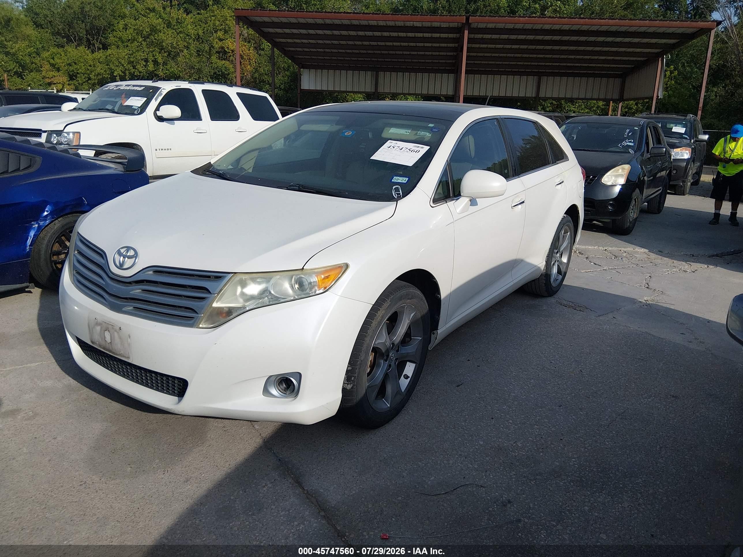 2011 Toyota Venza Base V6 White vin: 4T3BK3BB7BU054445