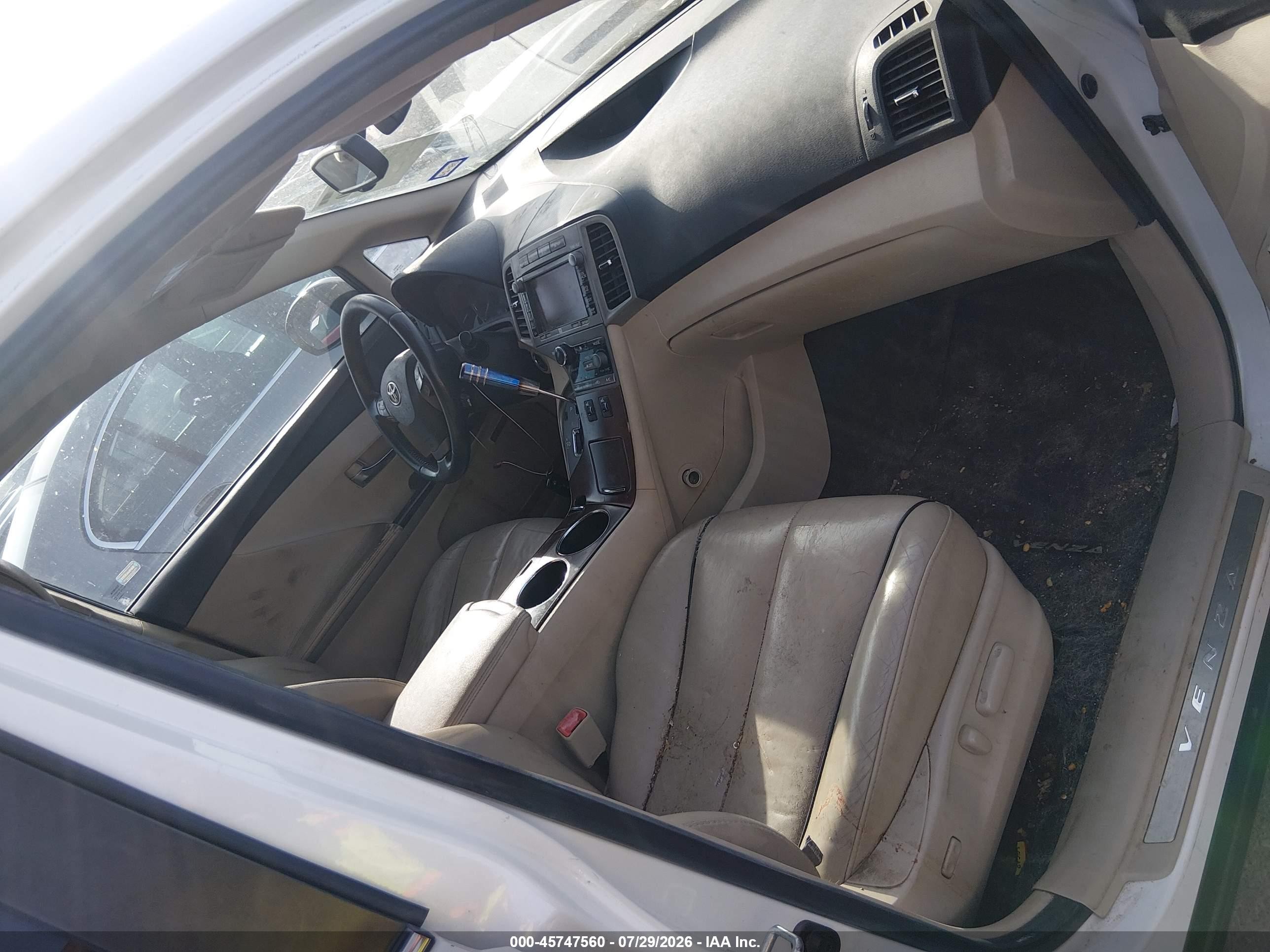 2011 Toyota Venza Base V6 White vin: 4T3BK3BB7BU054445