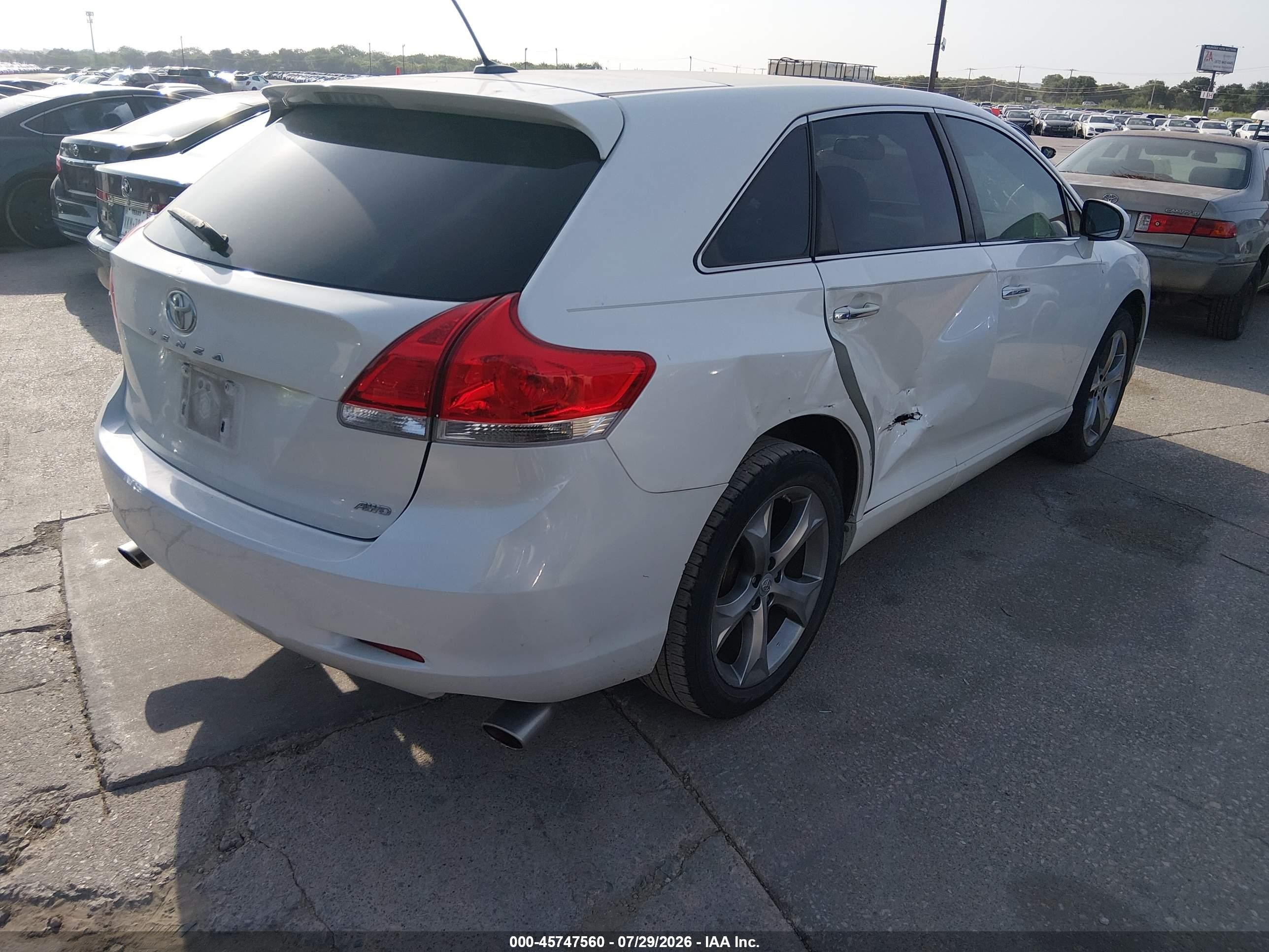 2011 Toyota Venza Base V6 White vin: 4T3BK3BB7BU054445