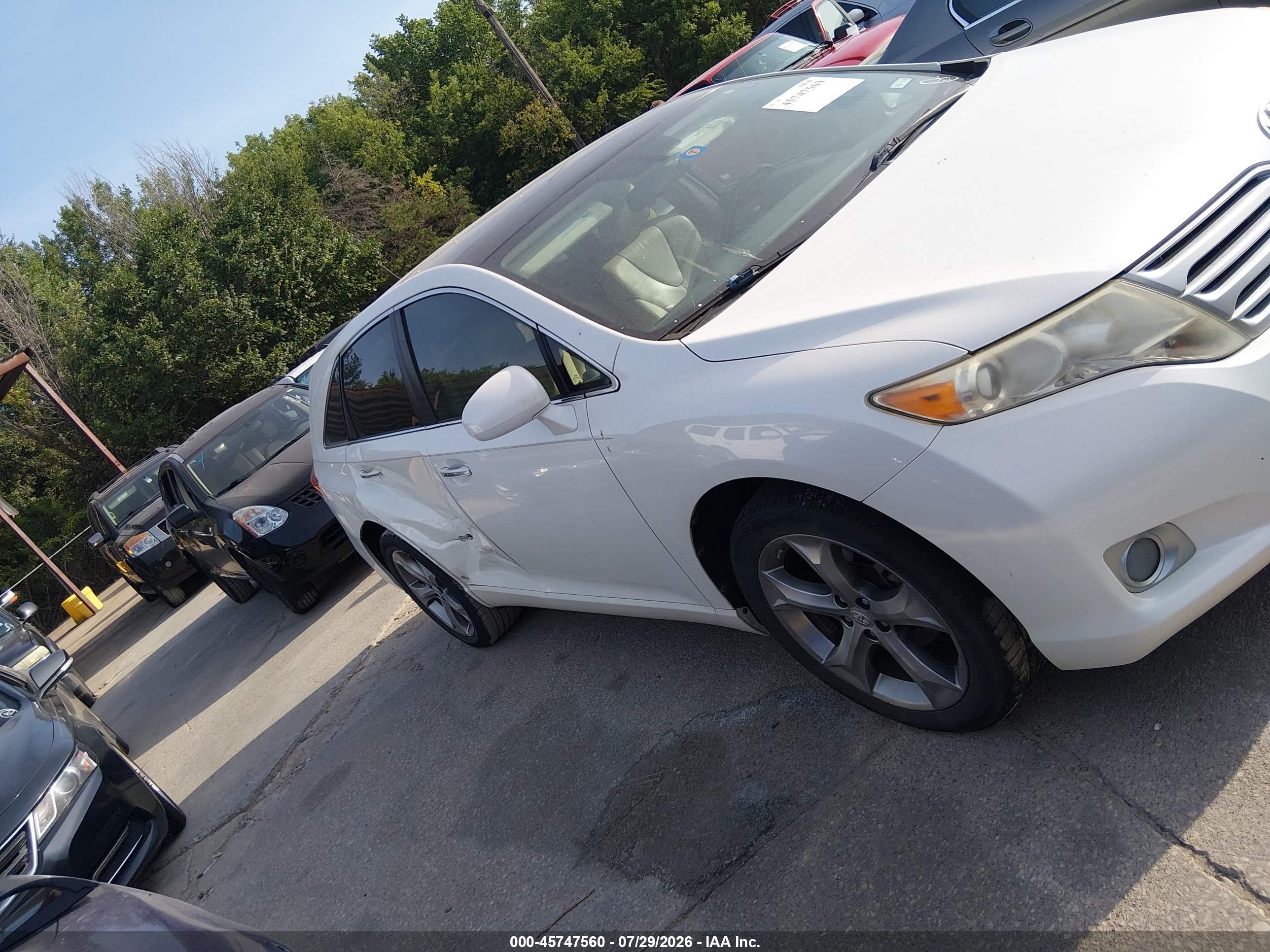 2011 Toyota Venza Base V6 White vin: 4T3BK3BB7BU054445