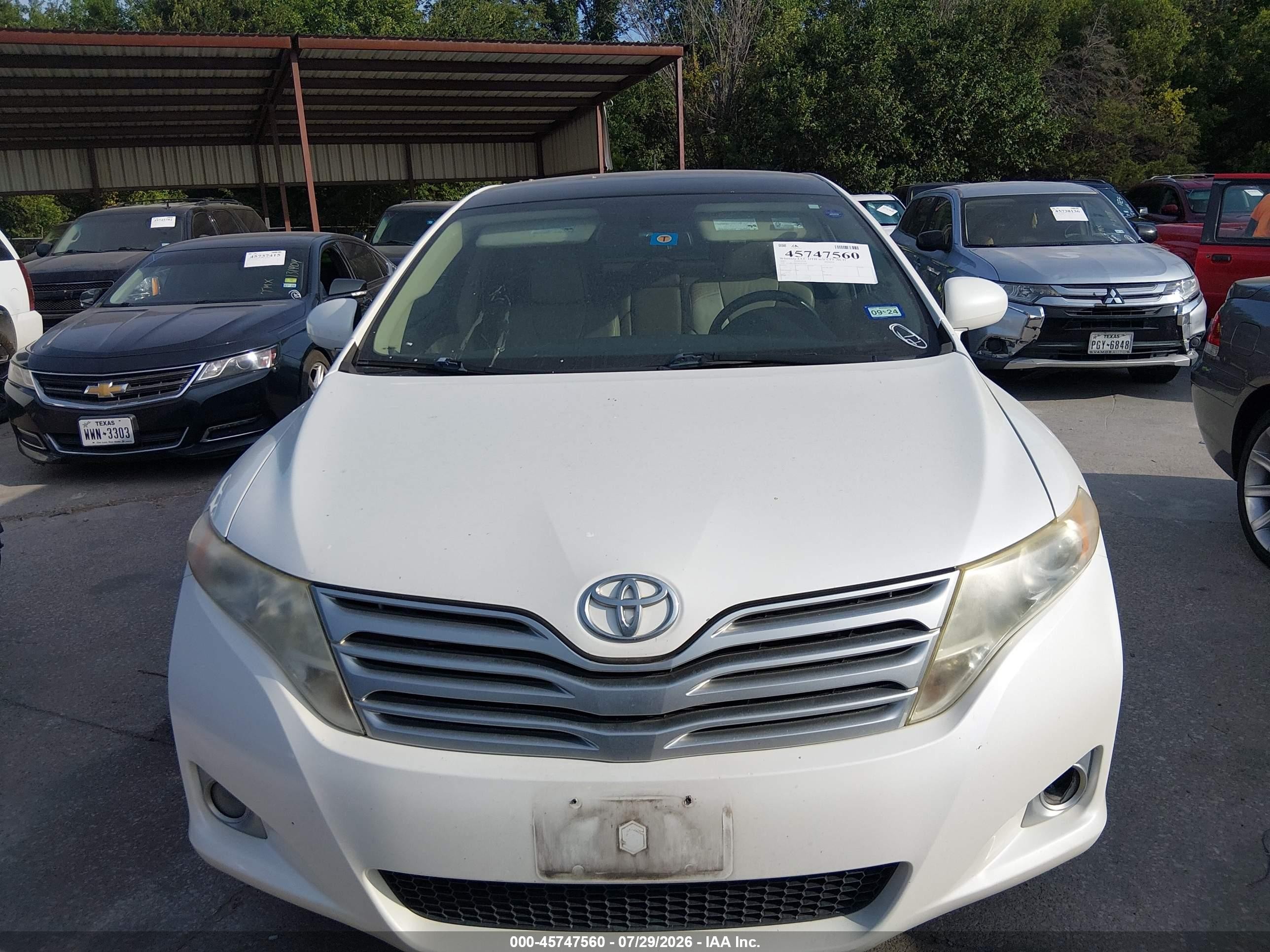 2011 Toyota Venza Base V6 White vin: 4T3BK3BB7BU054445