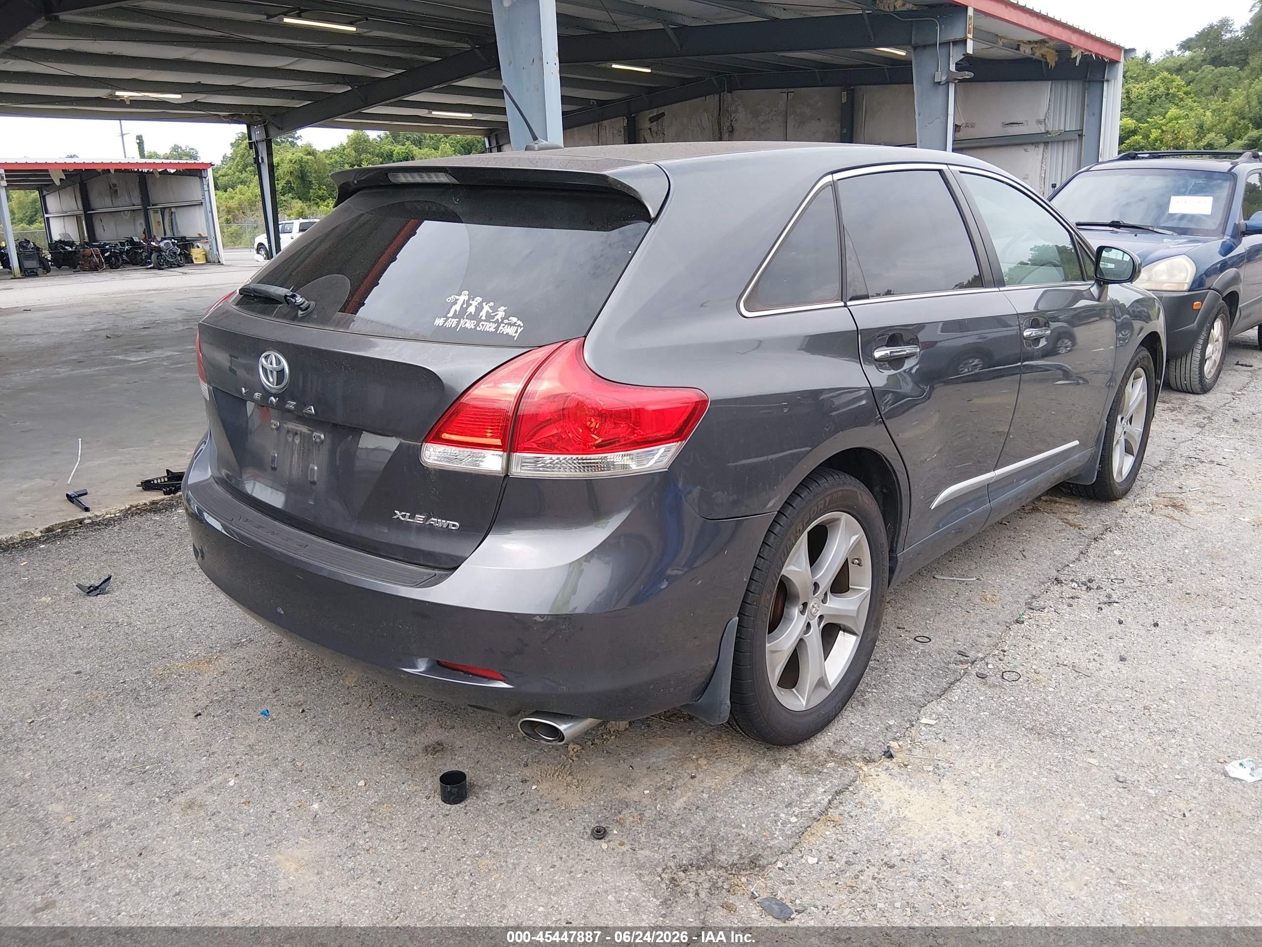 2012 Toyota Venza Xle V6 Gray vin: 4T3BK3BB7CU064779