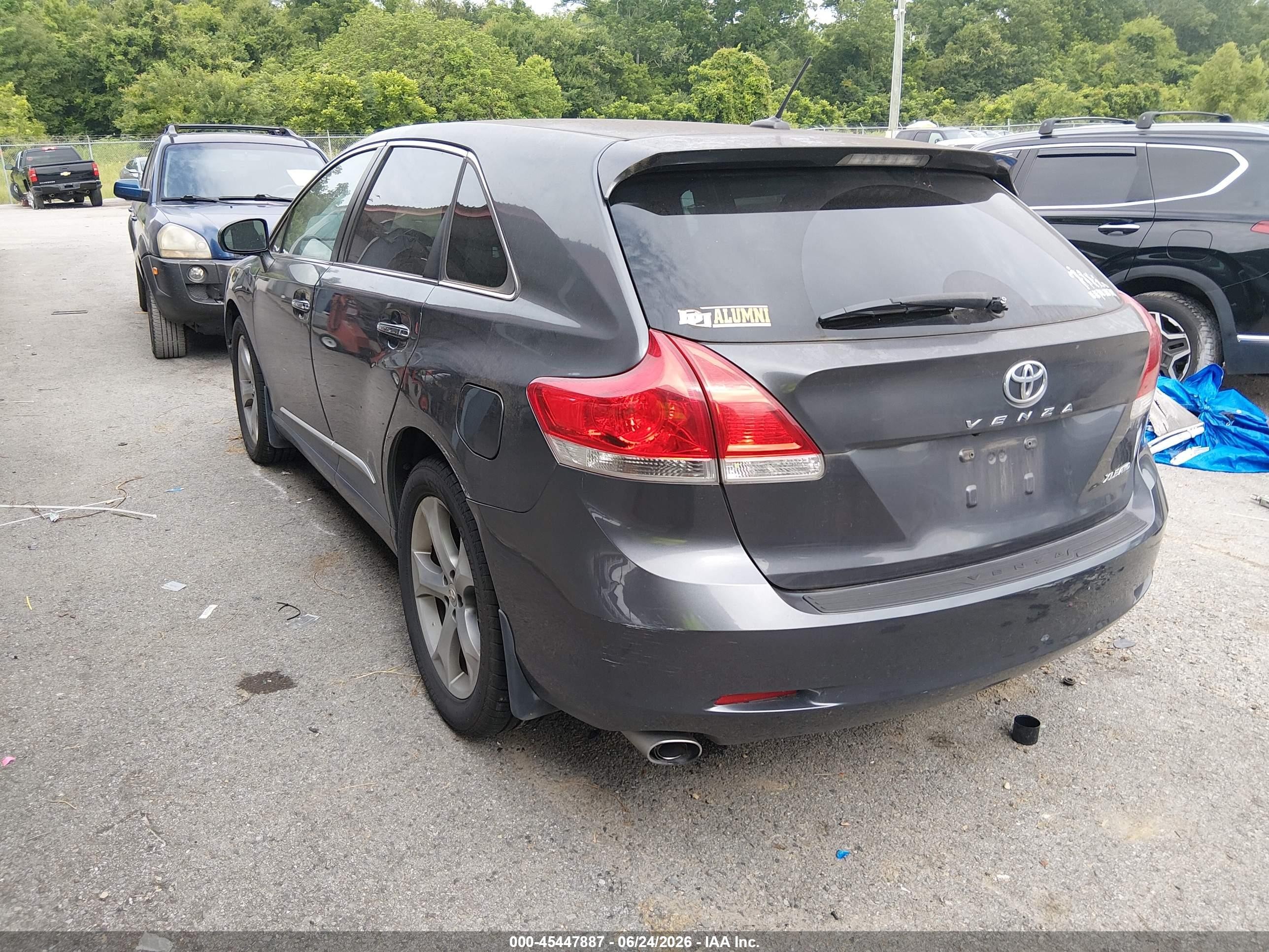 2012 Toyota Venza Xle V6 Gray vin: 4T3BK3BB7CU064779
