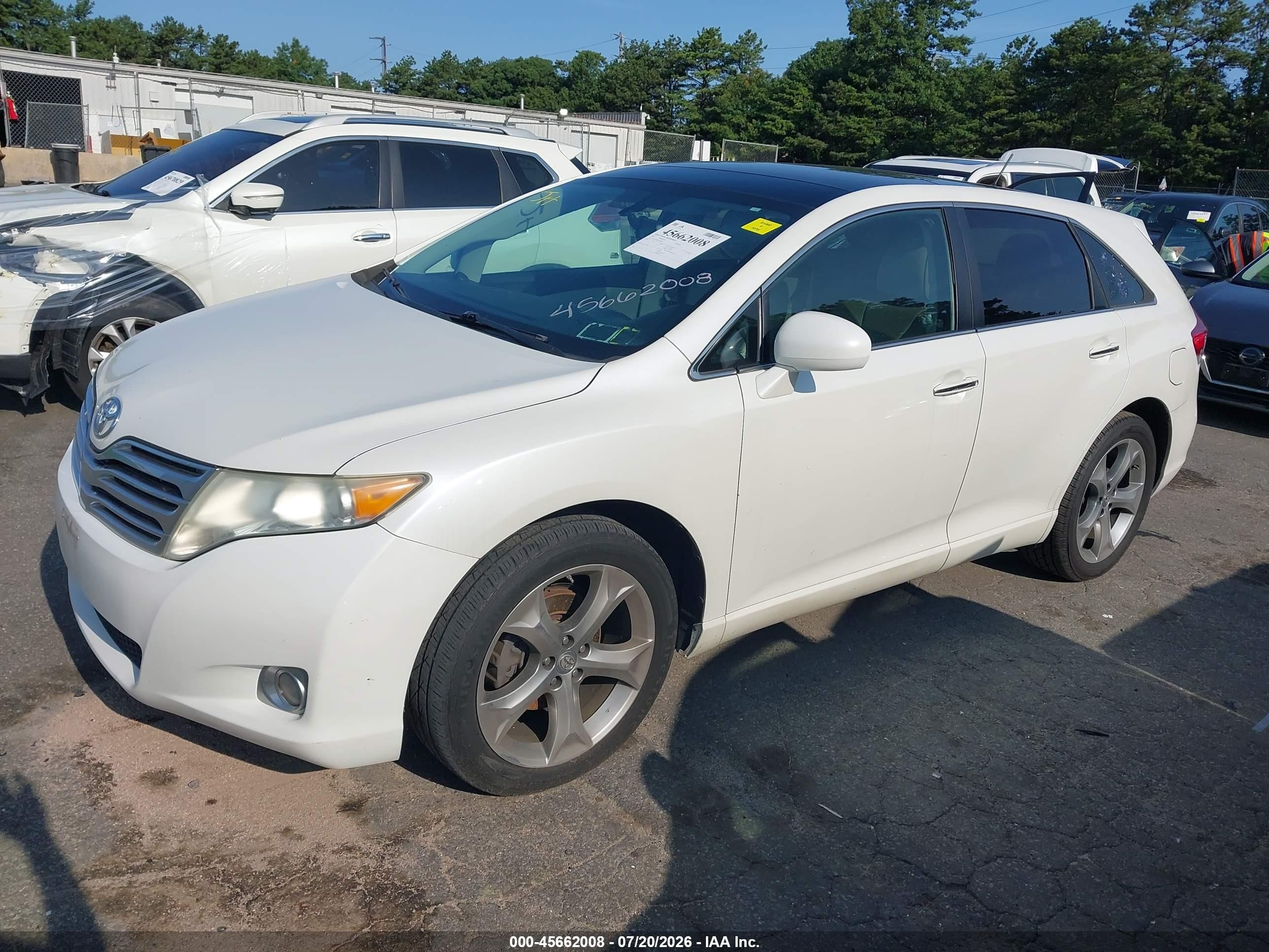 2012 Toyota Venza Xle V6 White vin: 4T3BK3BB7CU066810