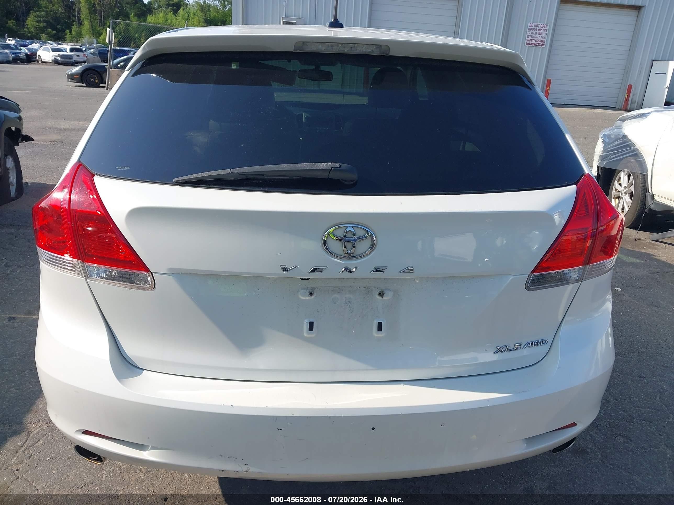 2012 Toyota Venza Xle V6 White vin: 4T3BK3BB7CU066810