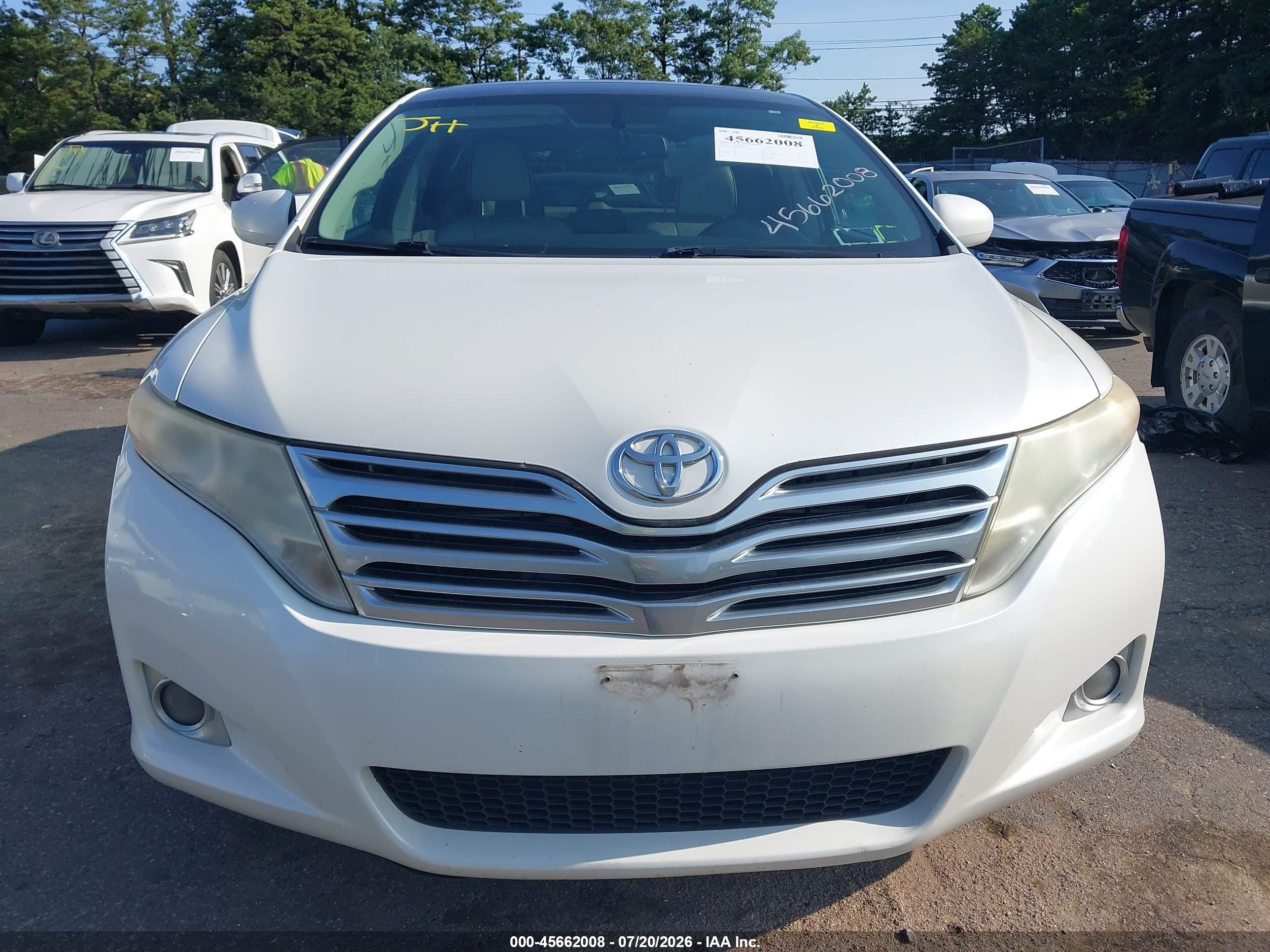 2012 Toyota Venza Xle V6 White vin: 4T3BK3BB7CU066810