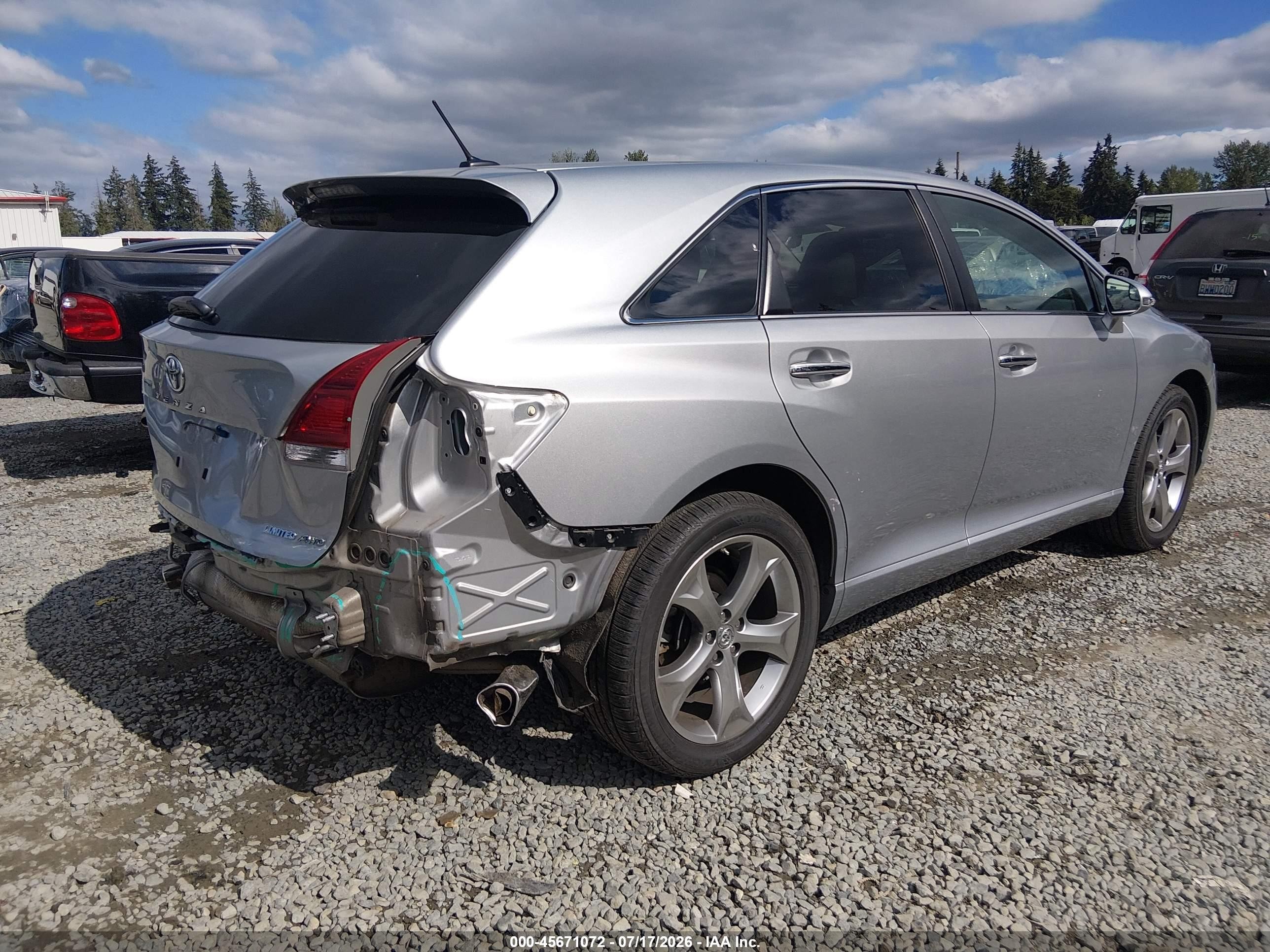 2015 Toyota Venza Limited V6 Silver vin: 4T3BK3BB7FU110809