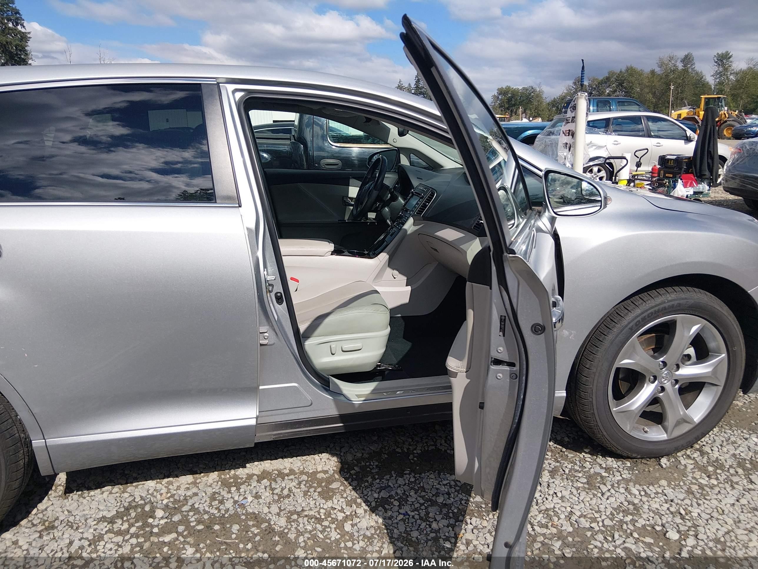 2015 Toyota Venza Limited V6 Silver vin: 4T3BK3BB7FU110809