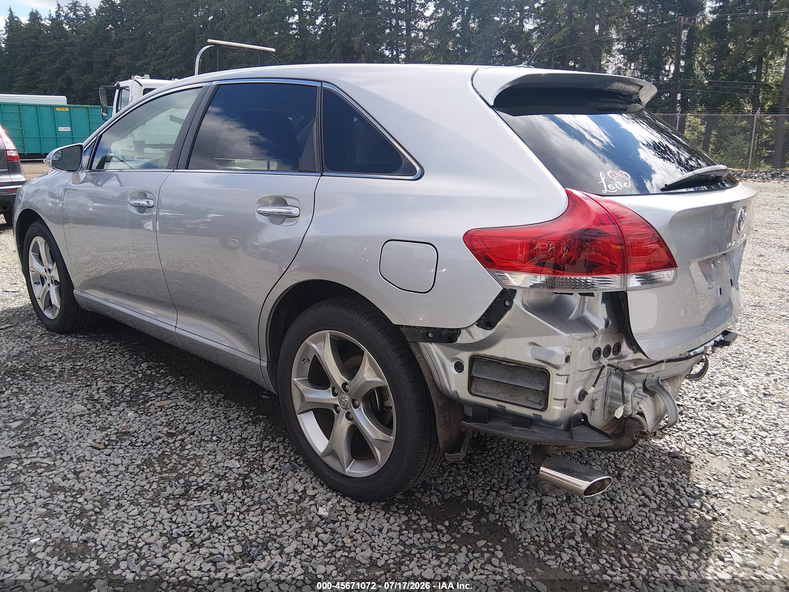 2015 Toyota Venza Limited V6 Silver vin: 4T3BK3BB7FU110809