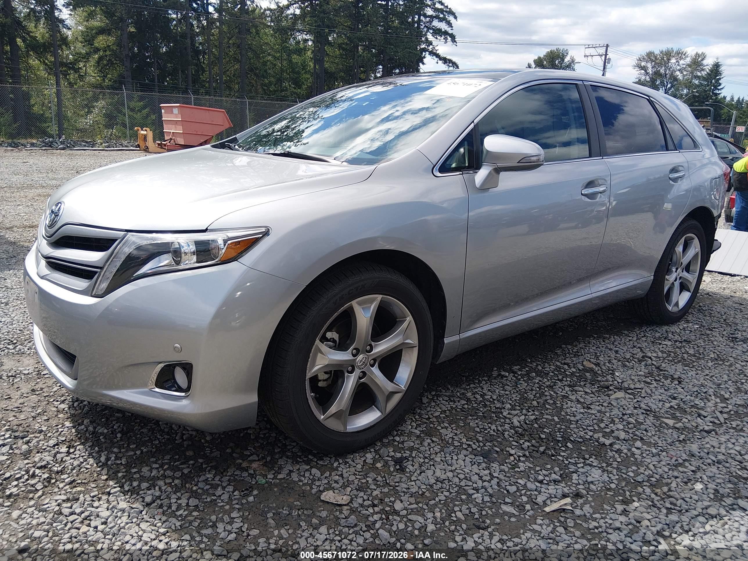 2015 Toyota Venza Limited V6 Silver vin: 4T3BK3BB7FU110809