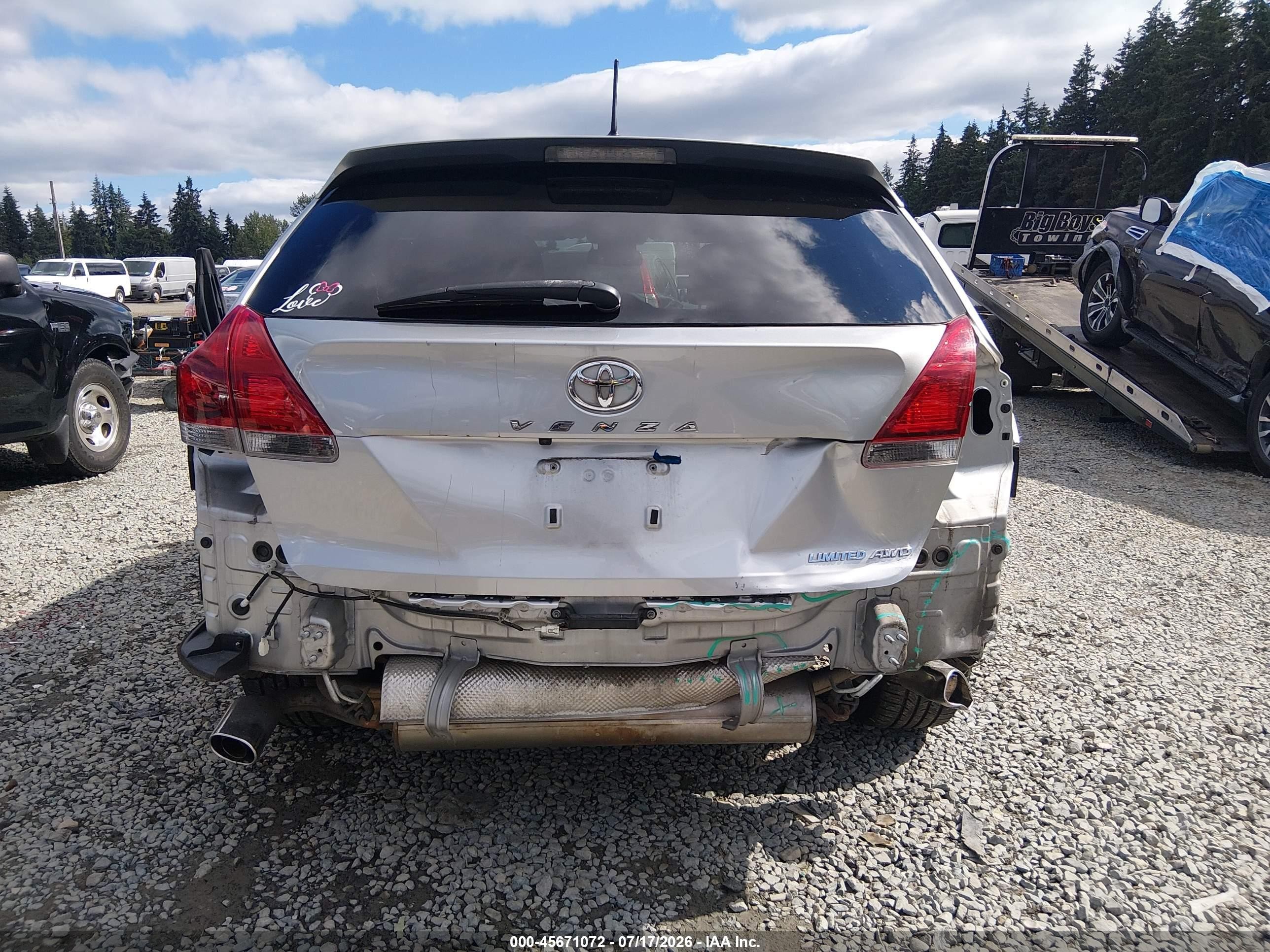 2015 Toyota Venza Limited V6 Silver vin: 4T3BK3BB7FU110809
