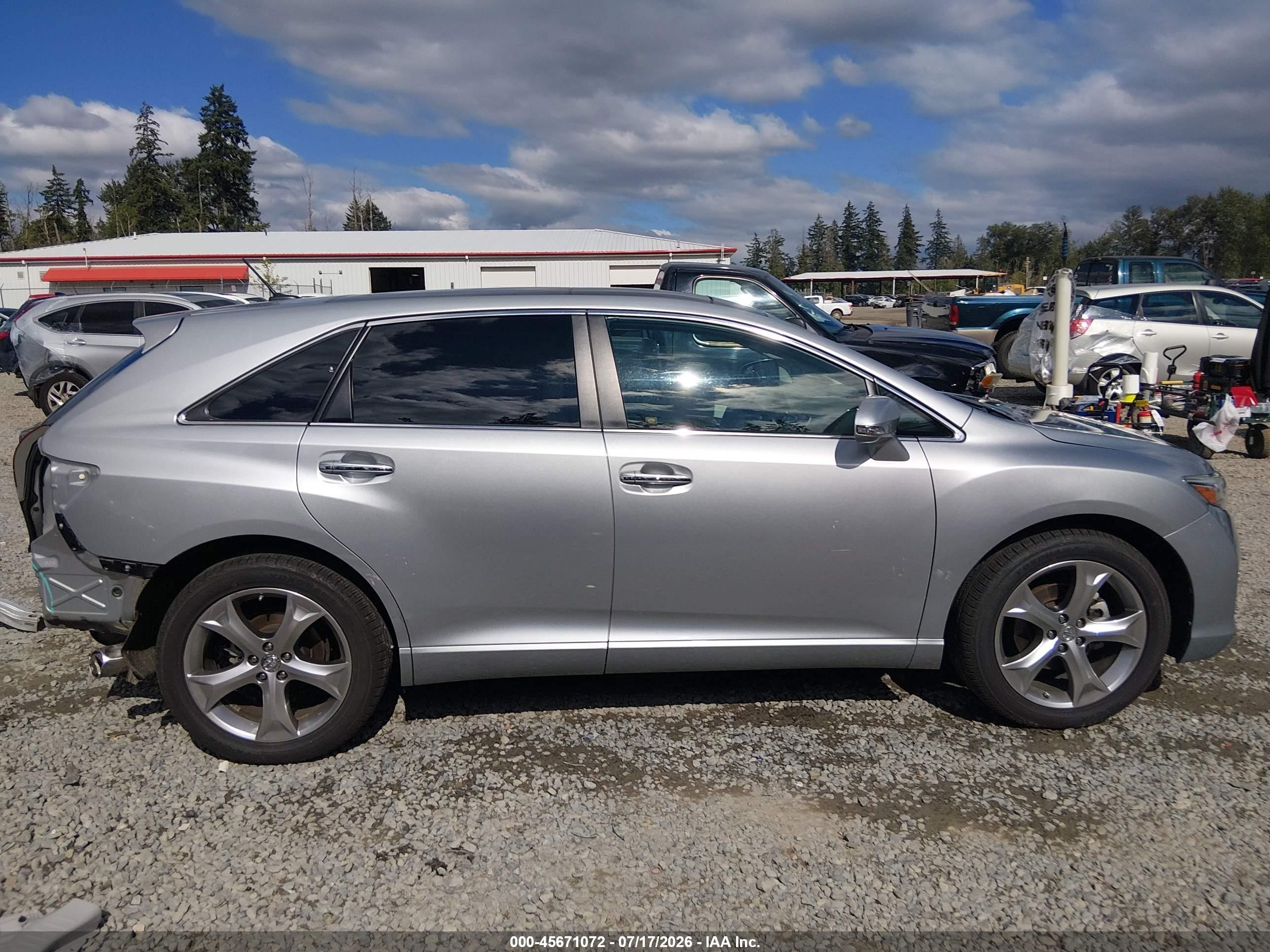 2015 Toyota Venza Limited V6 Silver vin: 4T3BK3BB7FU110809