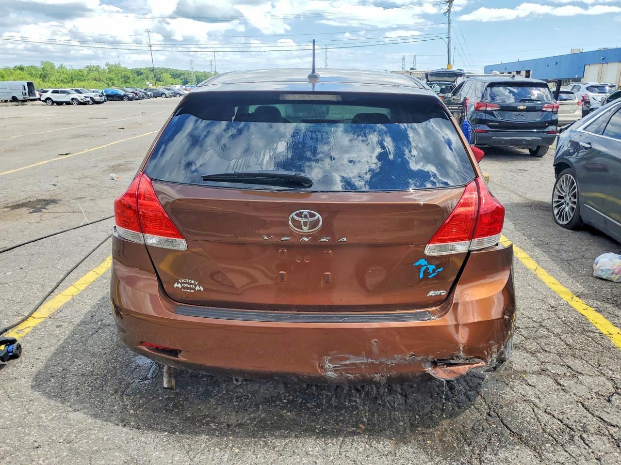 2010 Toyota Venza Awd V6 Orange vin: 4T3BK3BB8AU031027
