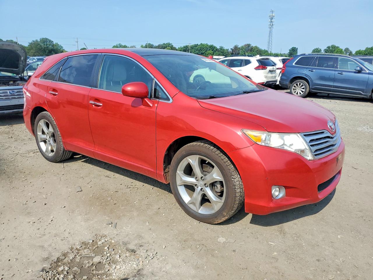 2010 Toyota Venza Awd V6 Red vin: 4T3BK3BB8AU038656