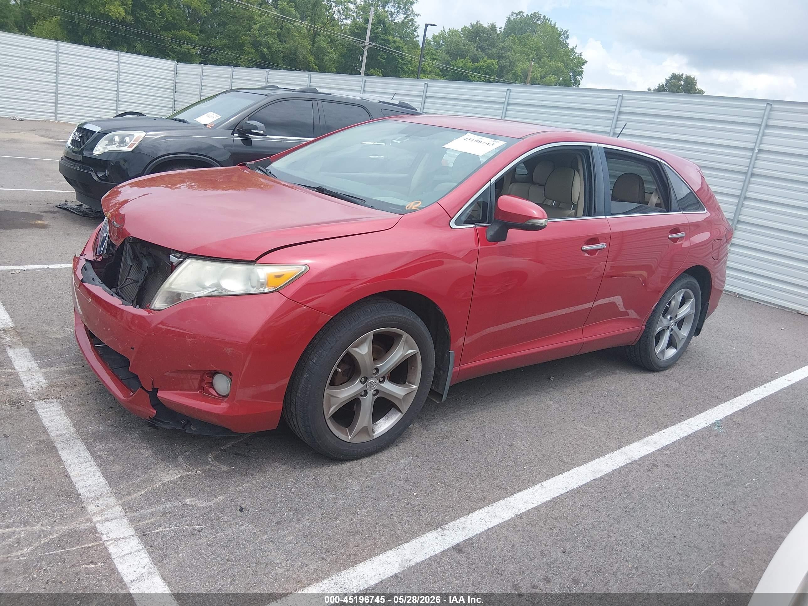 2015 Toyota Venza Xle V6 Red vin: 4T3BK3BB8FU114609