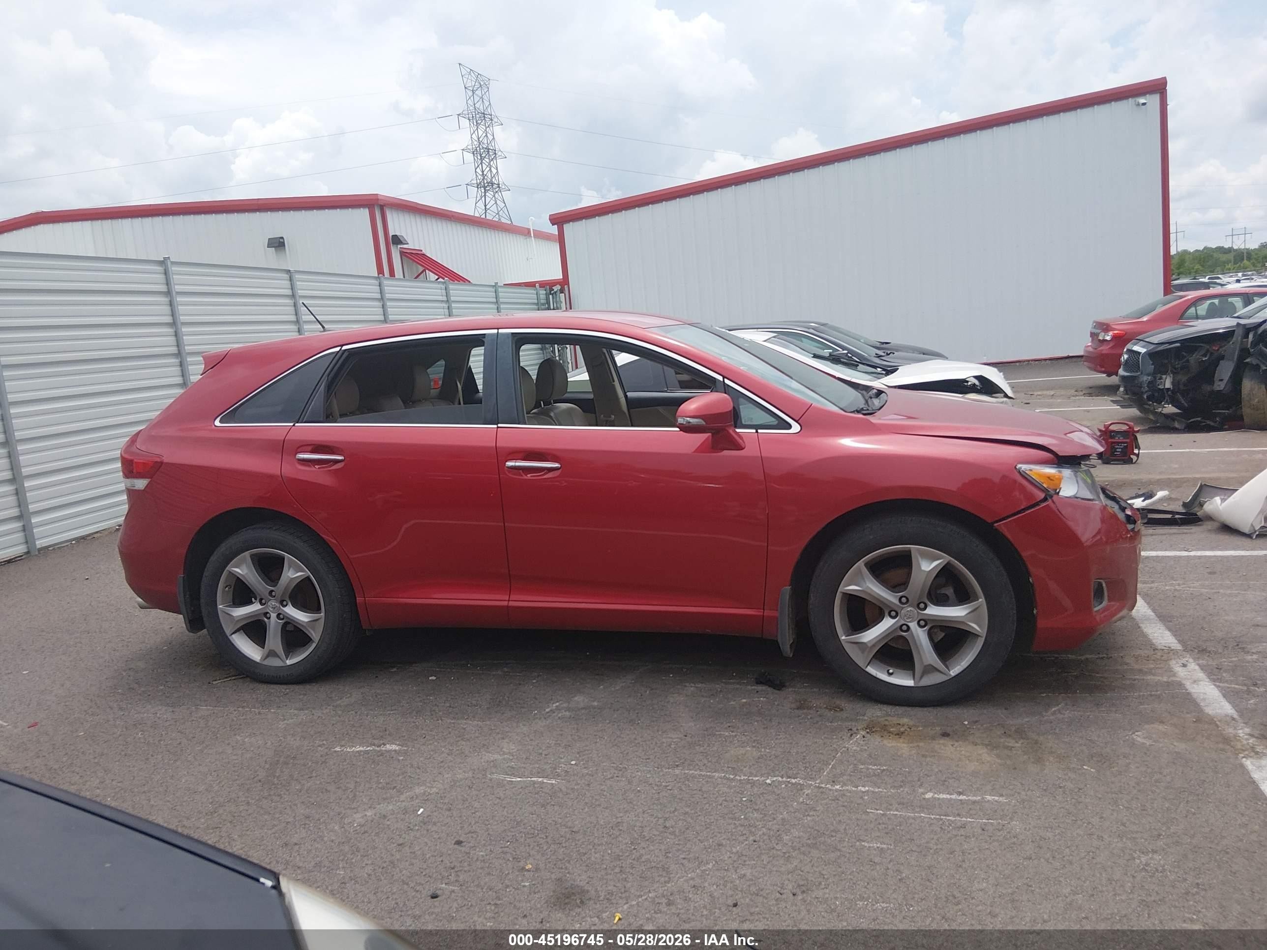 2015 Toyota Venza Xle V6 Red vin: 4T3BK3BB8FU114609