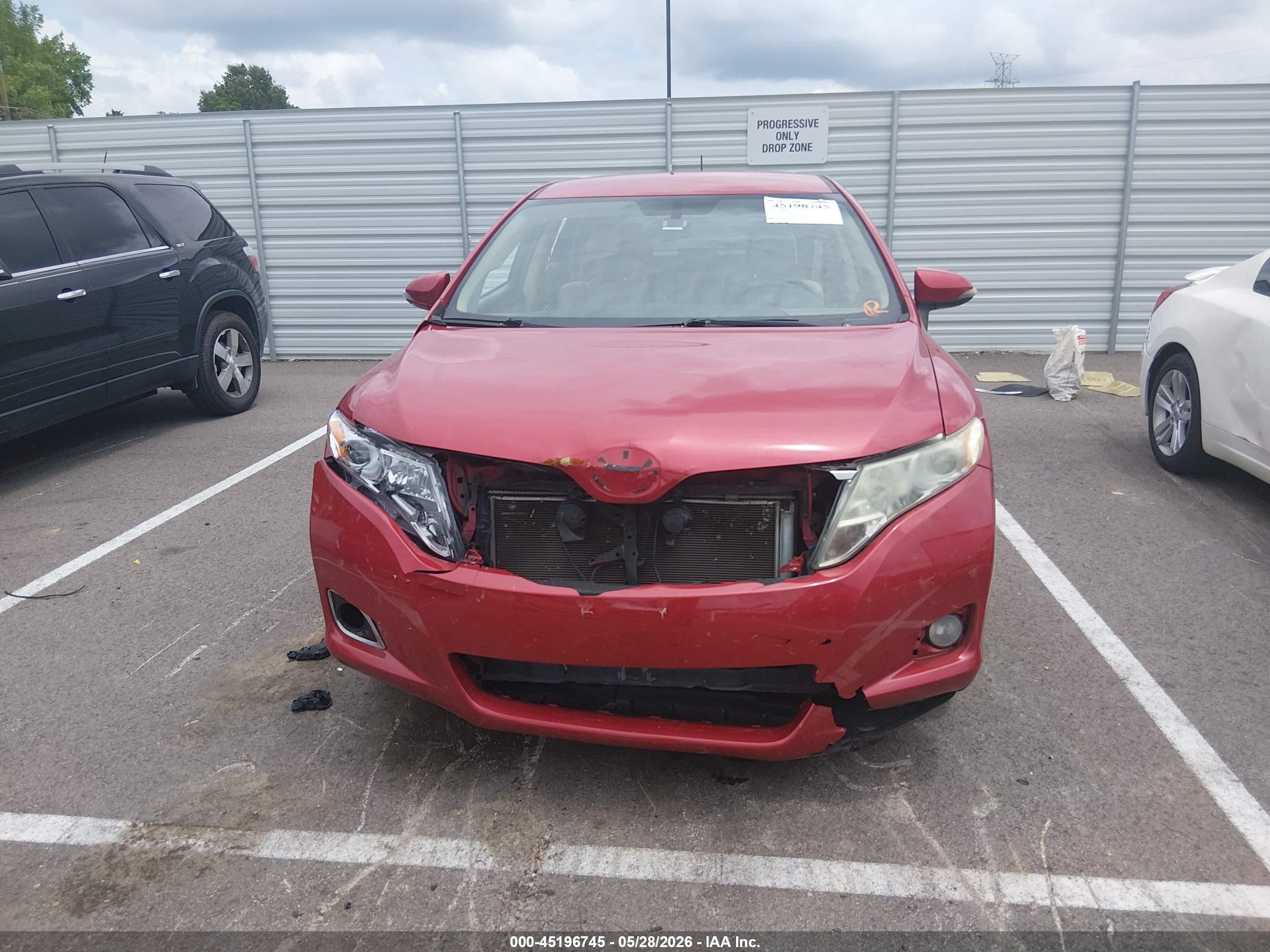 2015 Toyota Venza Xle V6 Red vin: 4T3BK3BB8FU114609