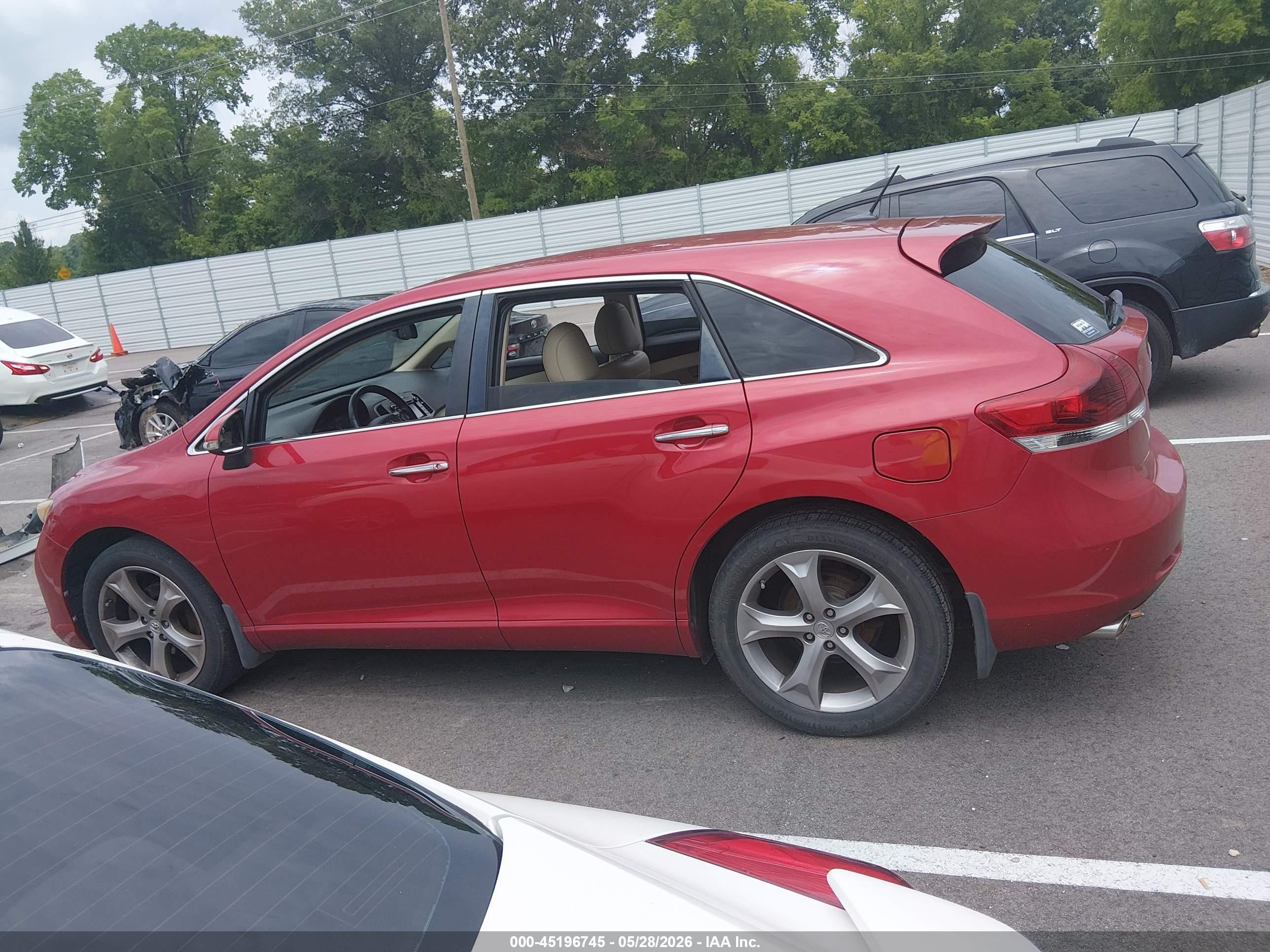 2015 Toyota Venza Xle V6 Red vin: 4T3BK3BB8FU114609