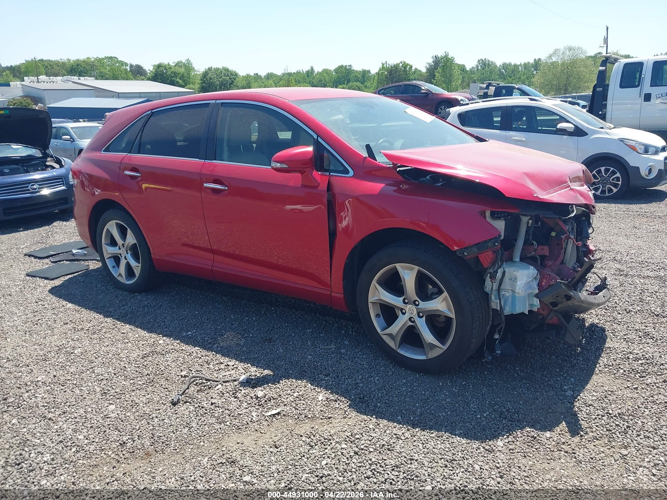 2015 Toyota Venza Xle V6 Red vin: 4T3BK3BB8FU118109