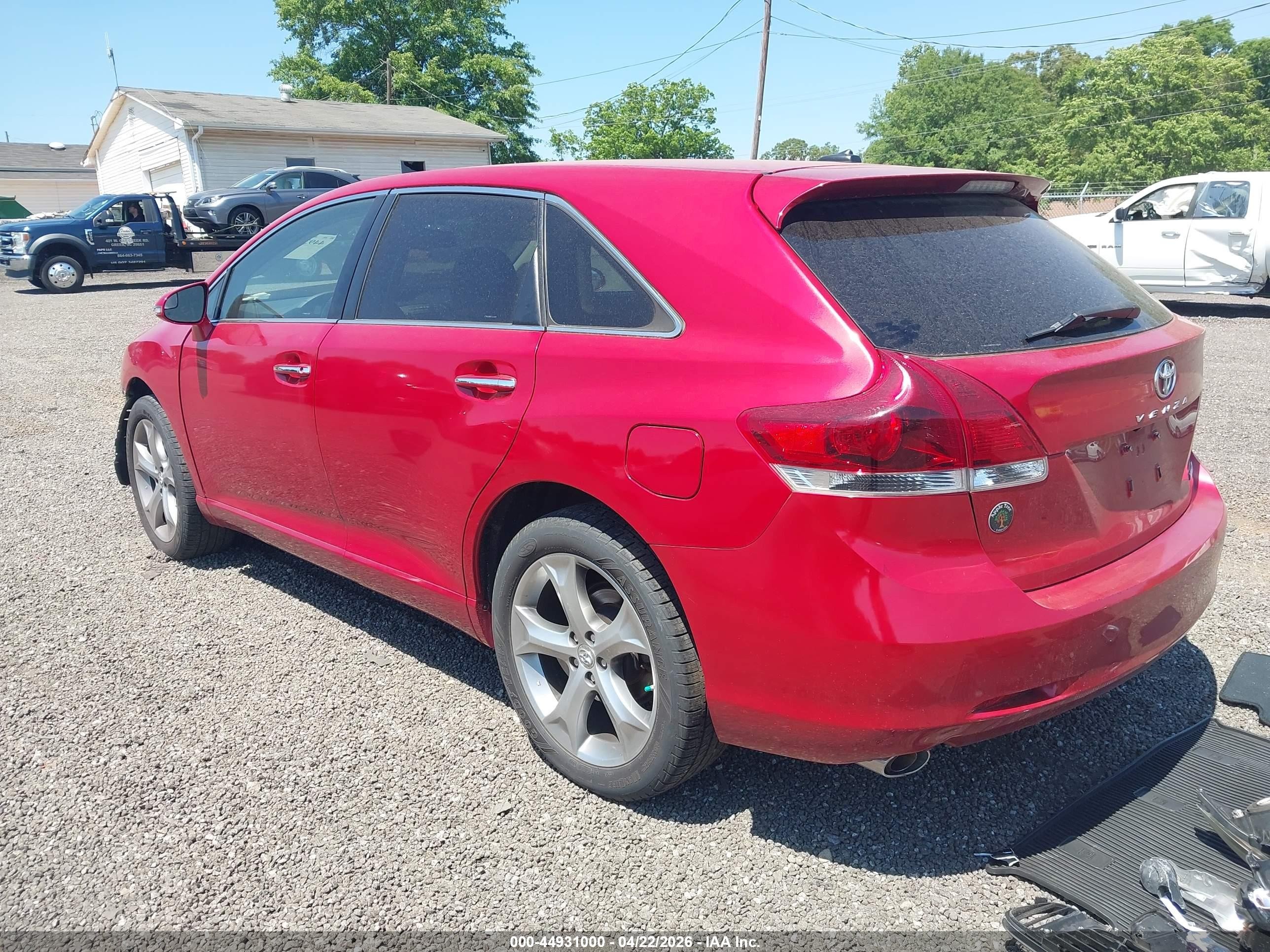 2015 Toyota Venza Xle V6 Red vin: 4T3BK3BB8FU118109