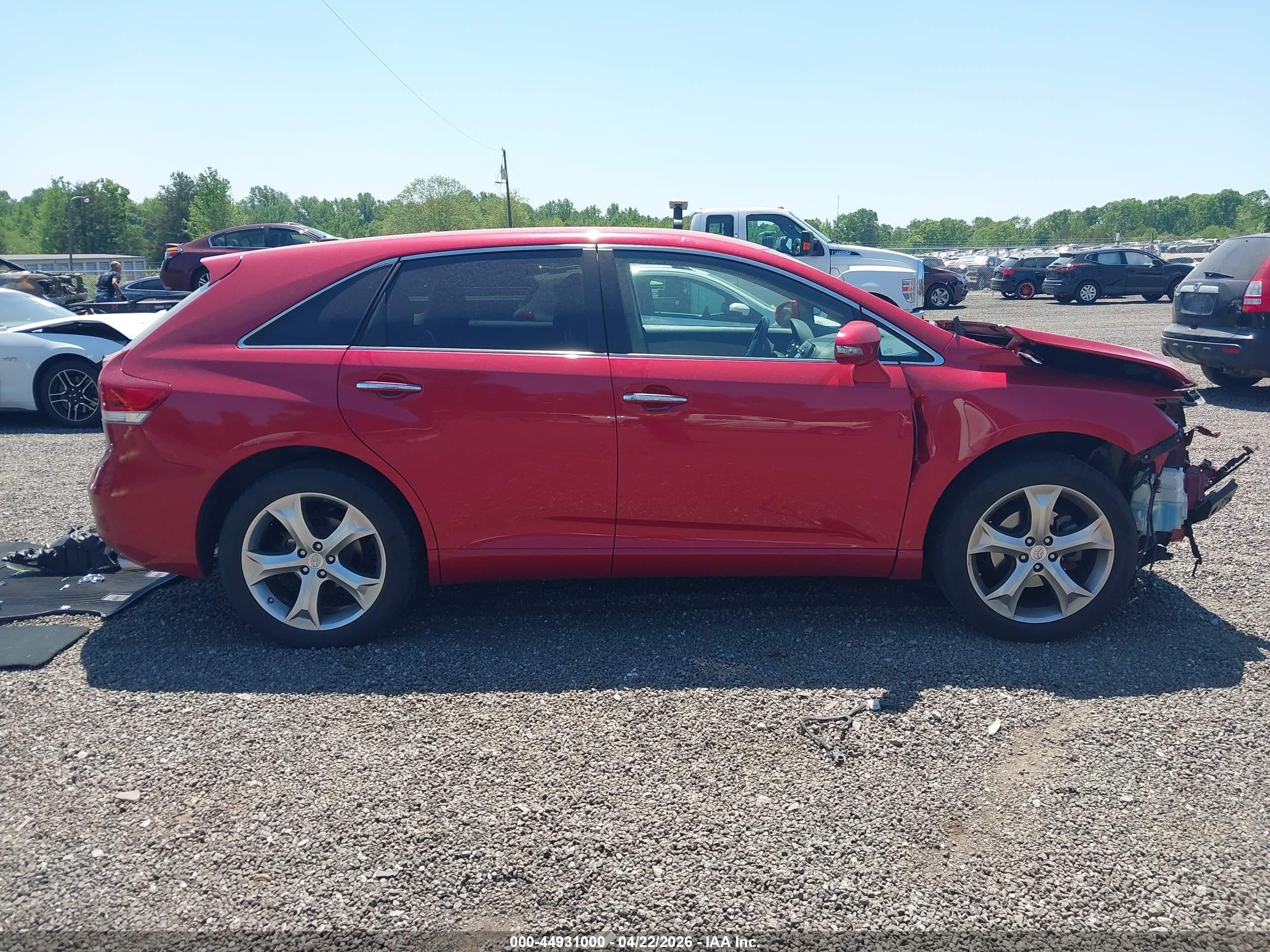 2015 Toyota Venza Xle V6 Red vin: 4T3BK3BB8FU118109