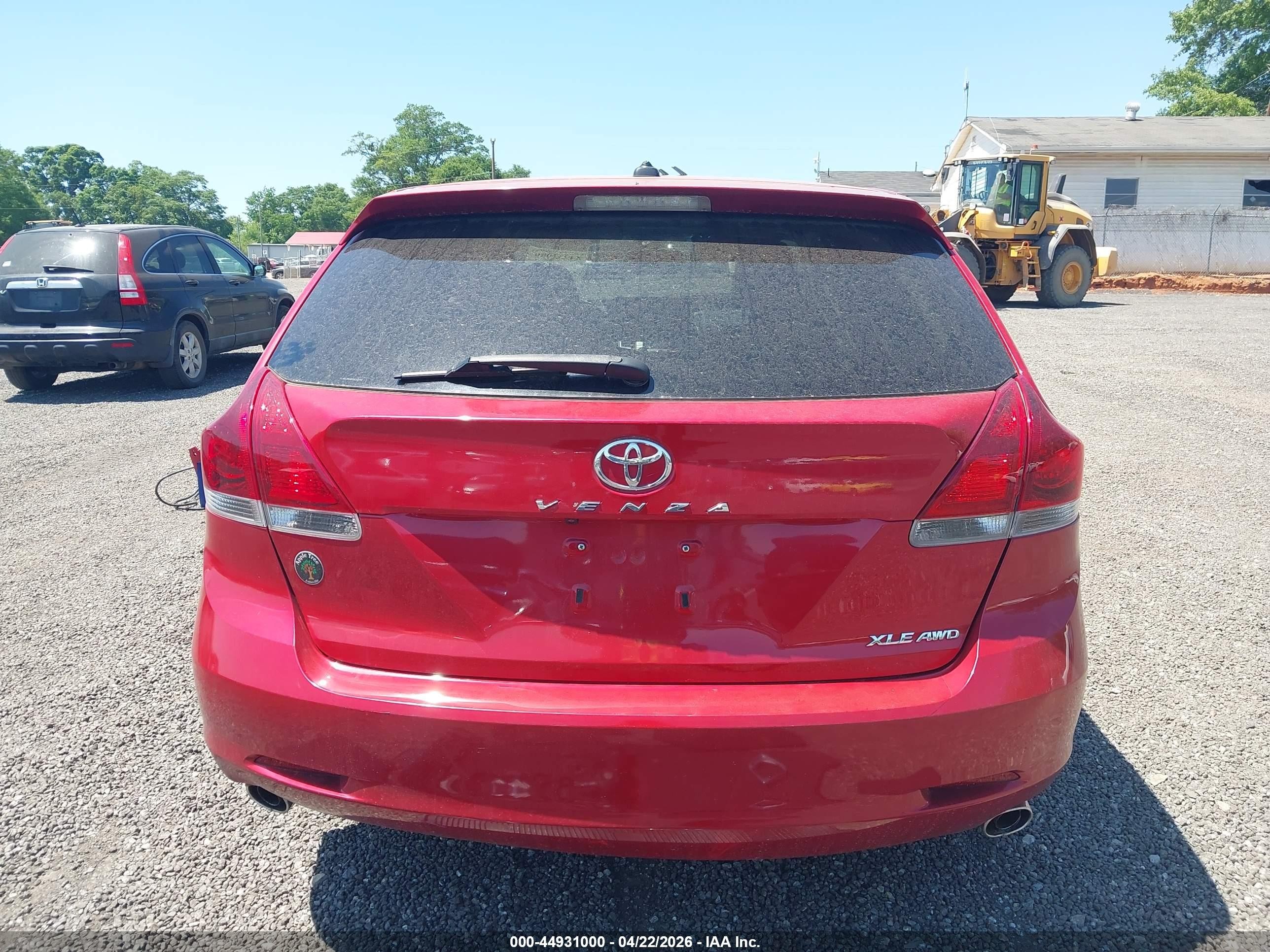 2015 Toyota Venza Xle V6 Red vin: 4T3BK3BB8FU118109