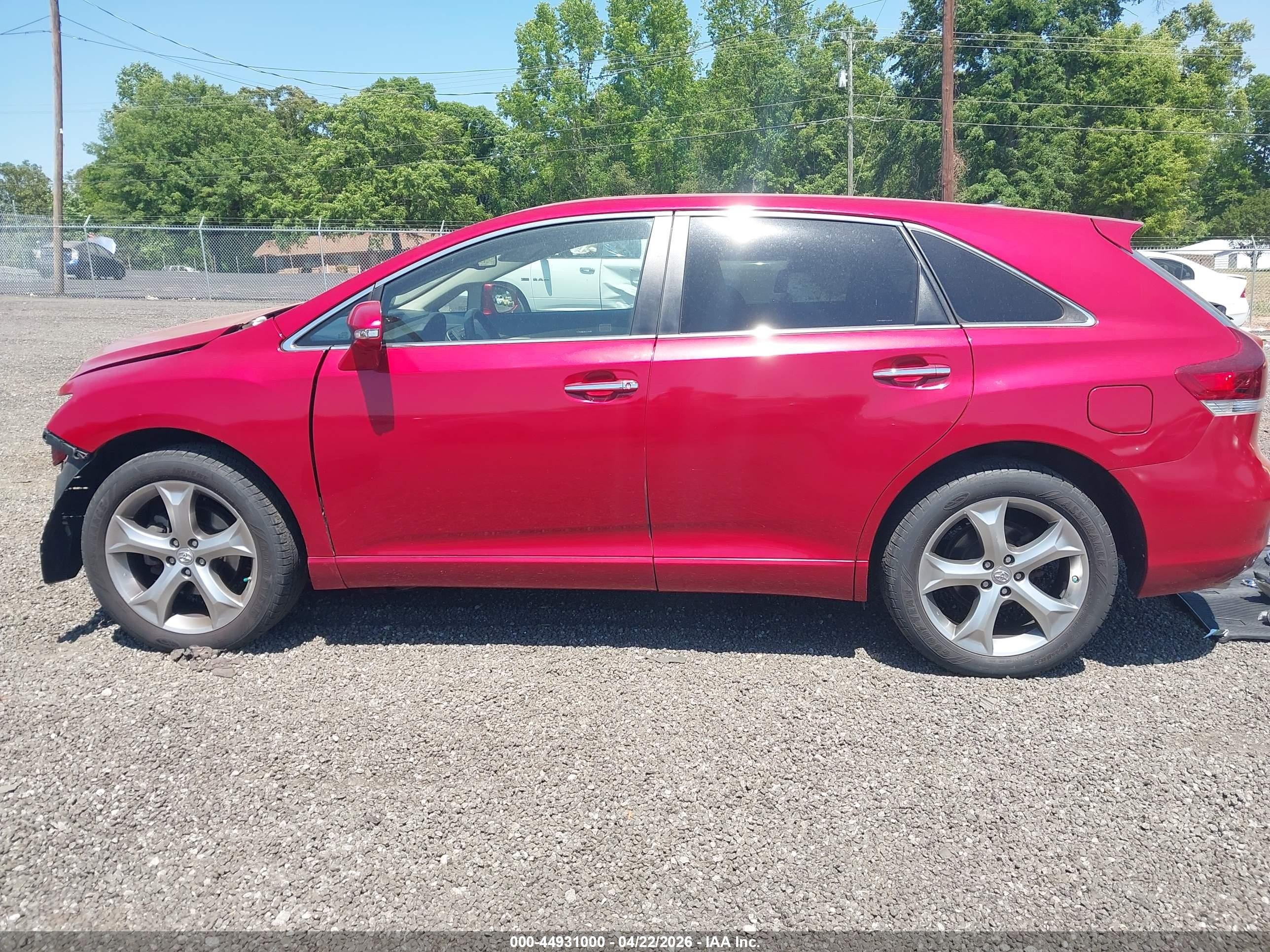 2015 Toyota Venza Xle V6 Red vin: 4T3BK3BB8FU118109