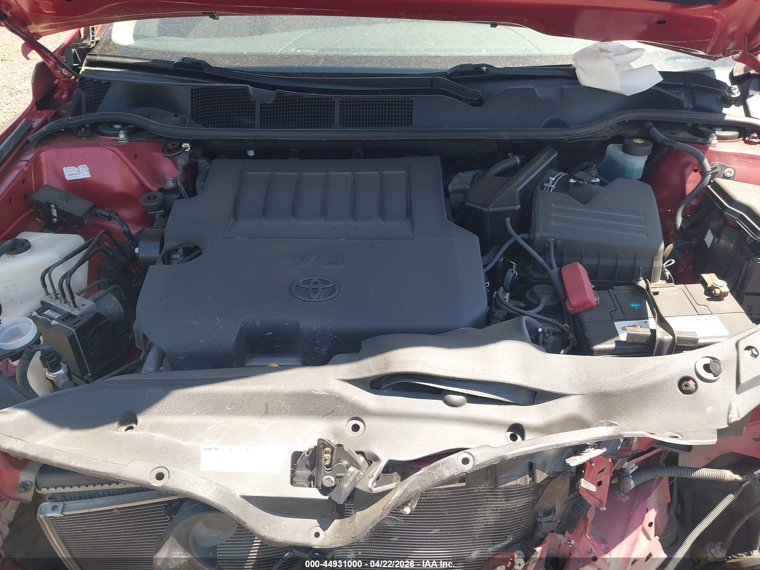 2015 Toyota Venza Xle V6 Red vin: 4T3BK3BB8FU118109