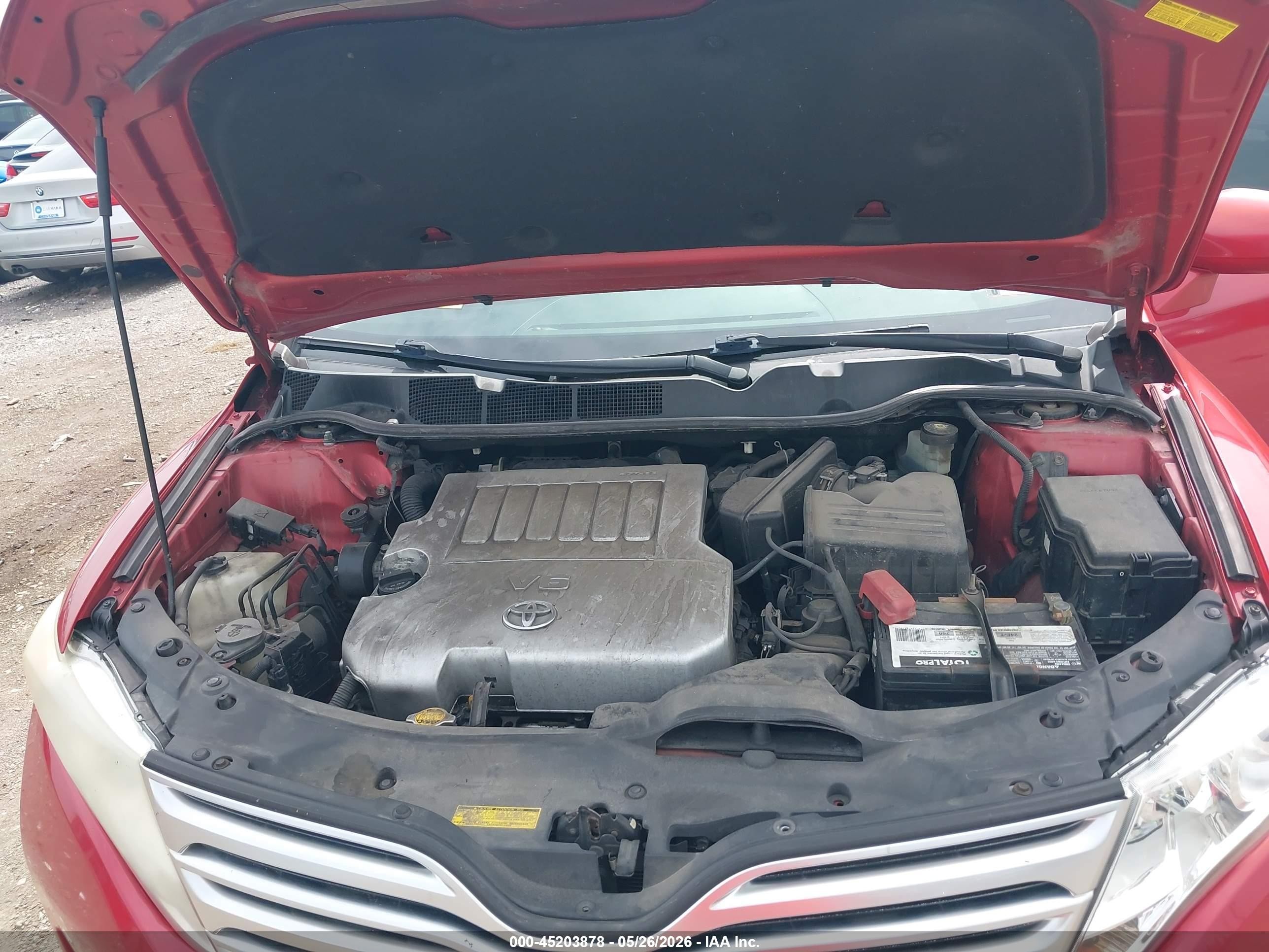 2011 Toyota Venza Base V6 Red vin: 4T3BK3BB9BU061395
