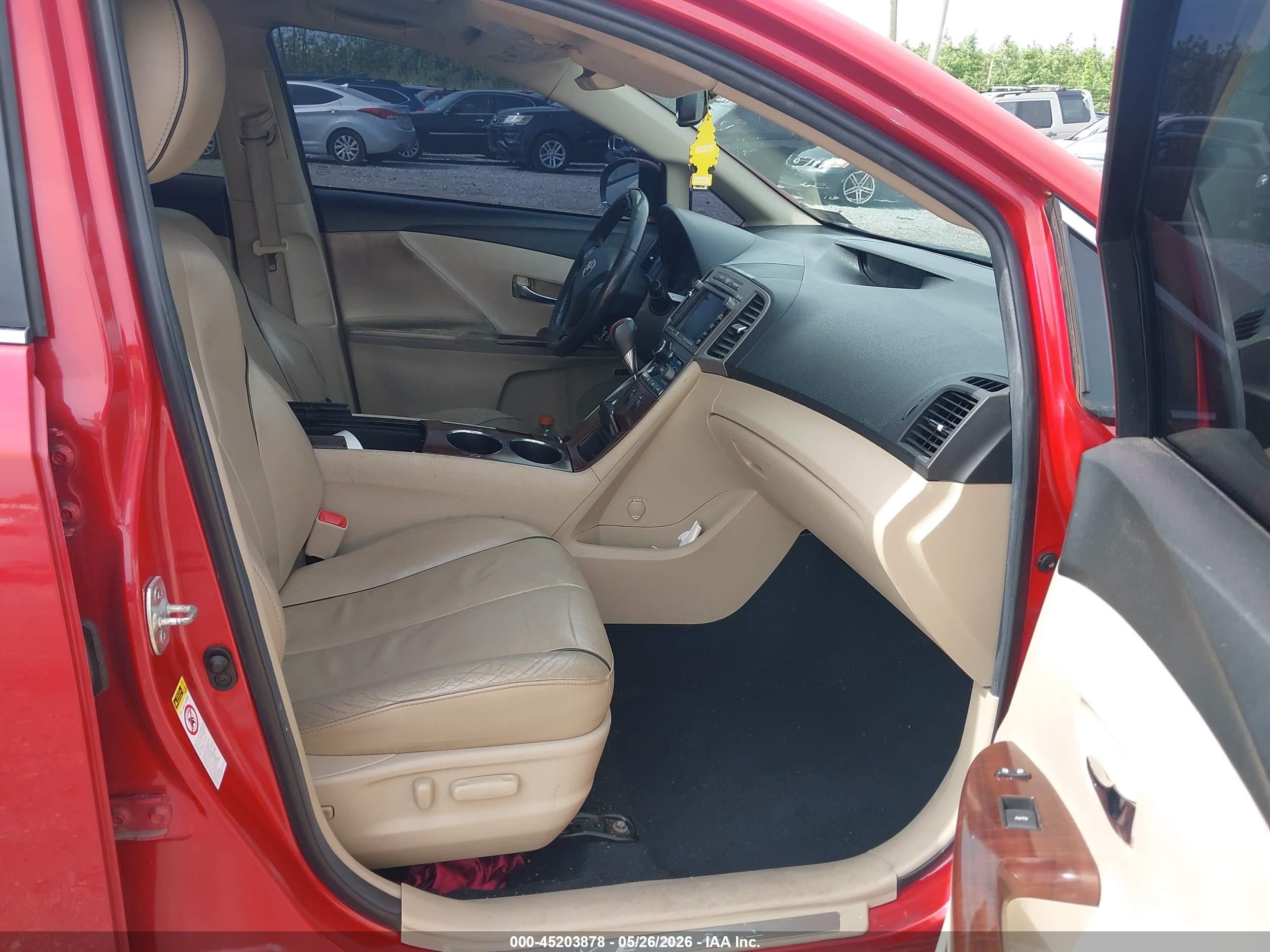 2011 Toyota Venza Base V6 Red vin: 4T3BK3BB9BU061395