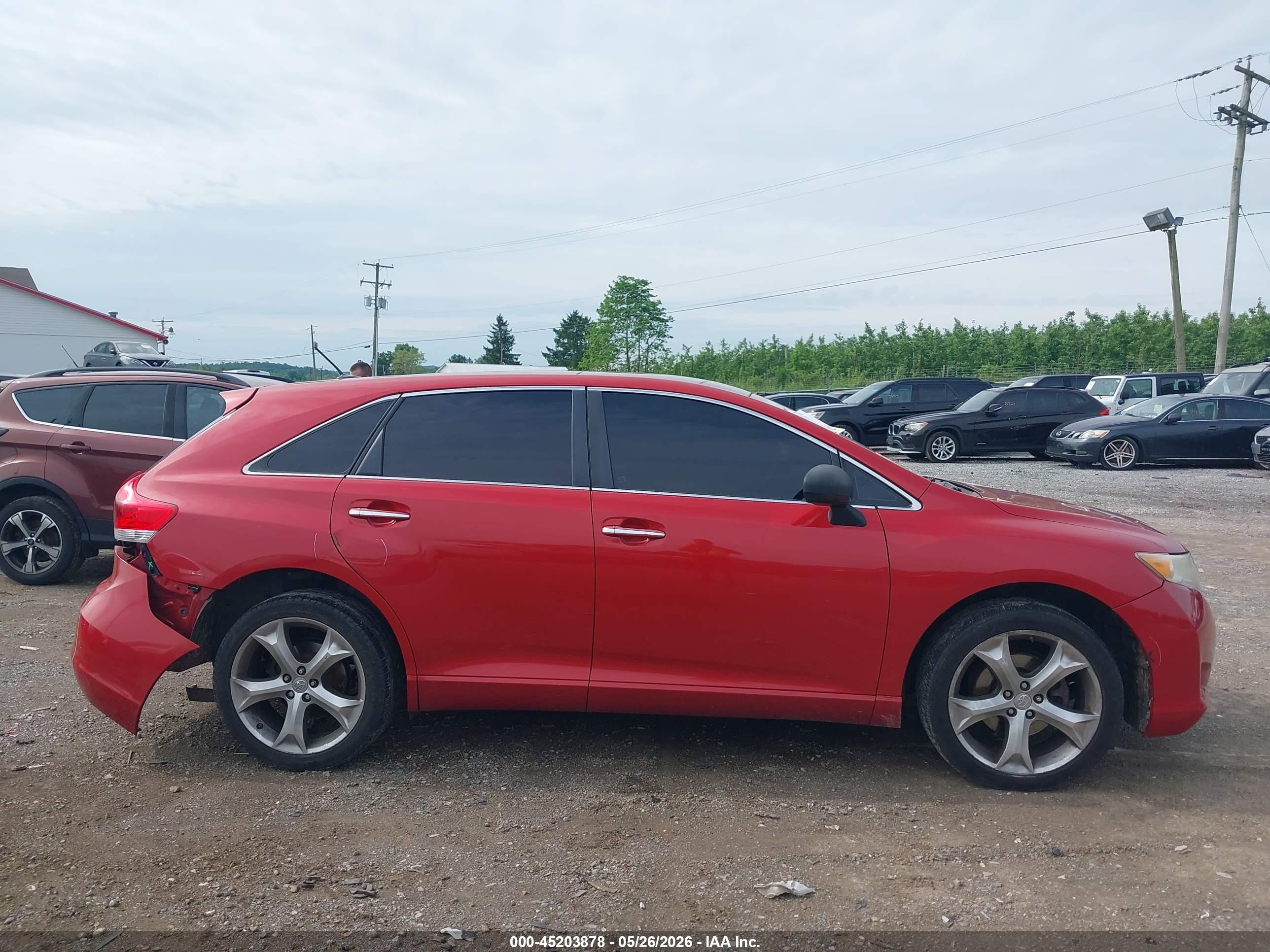 2011 Toyota Venza Base V6 Red vin: 4T3BK3BB9BU061395
