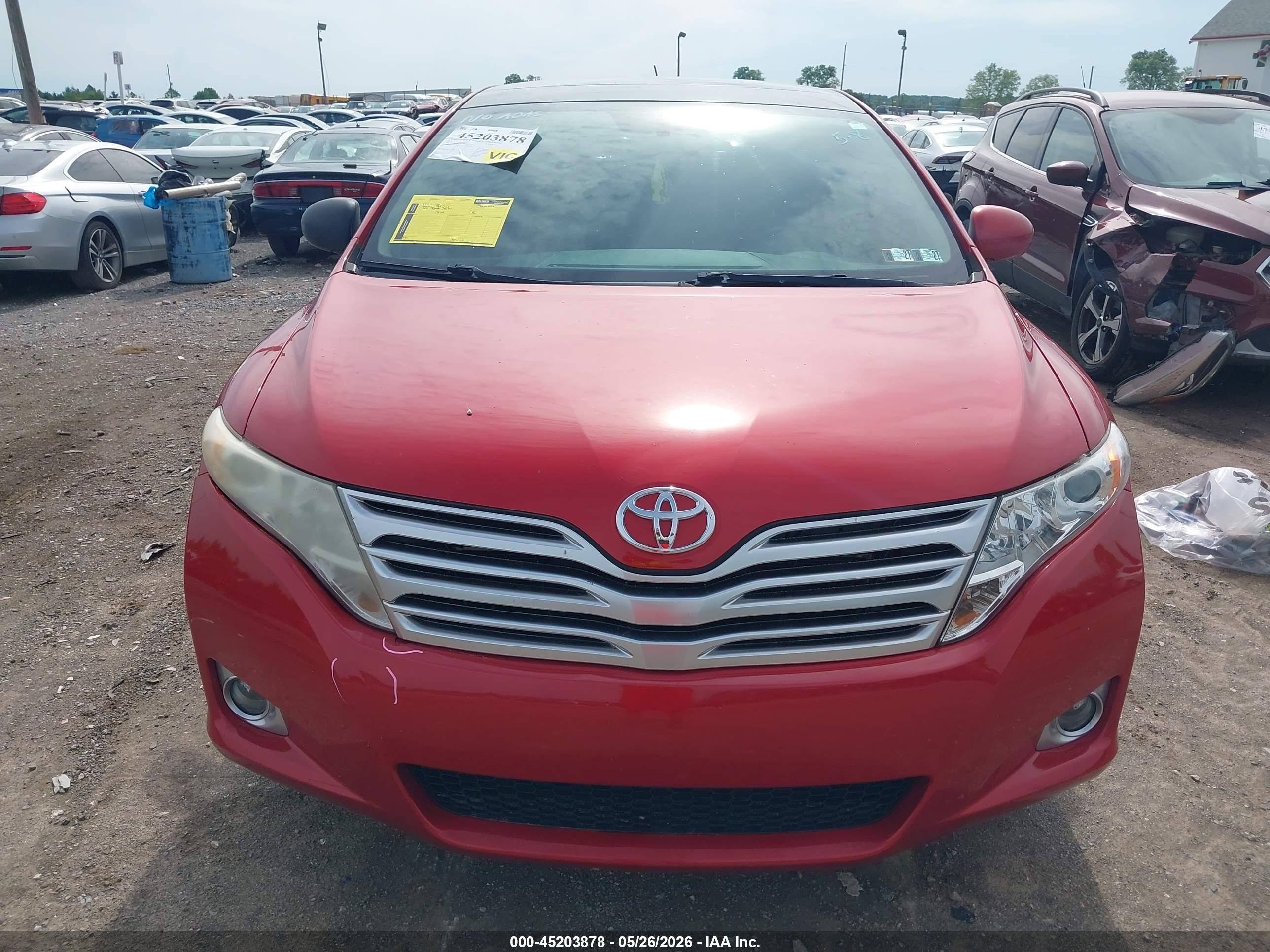 2011 Toyota Venza Base V6 Red vin: 4T3BK3BB9BU061395
