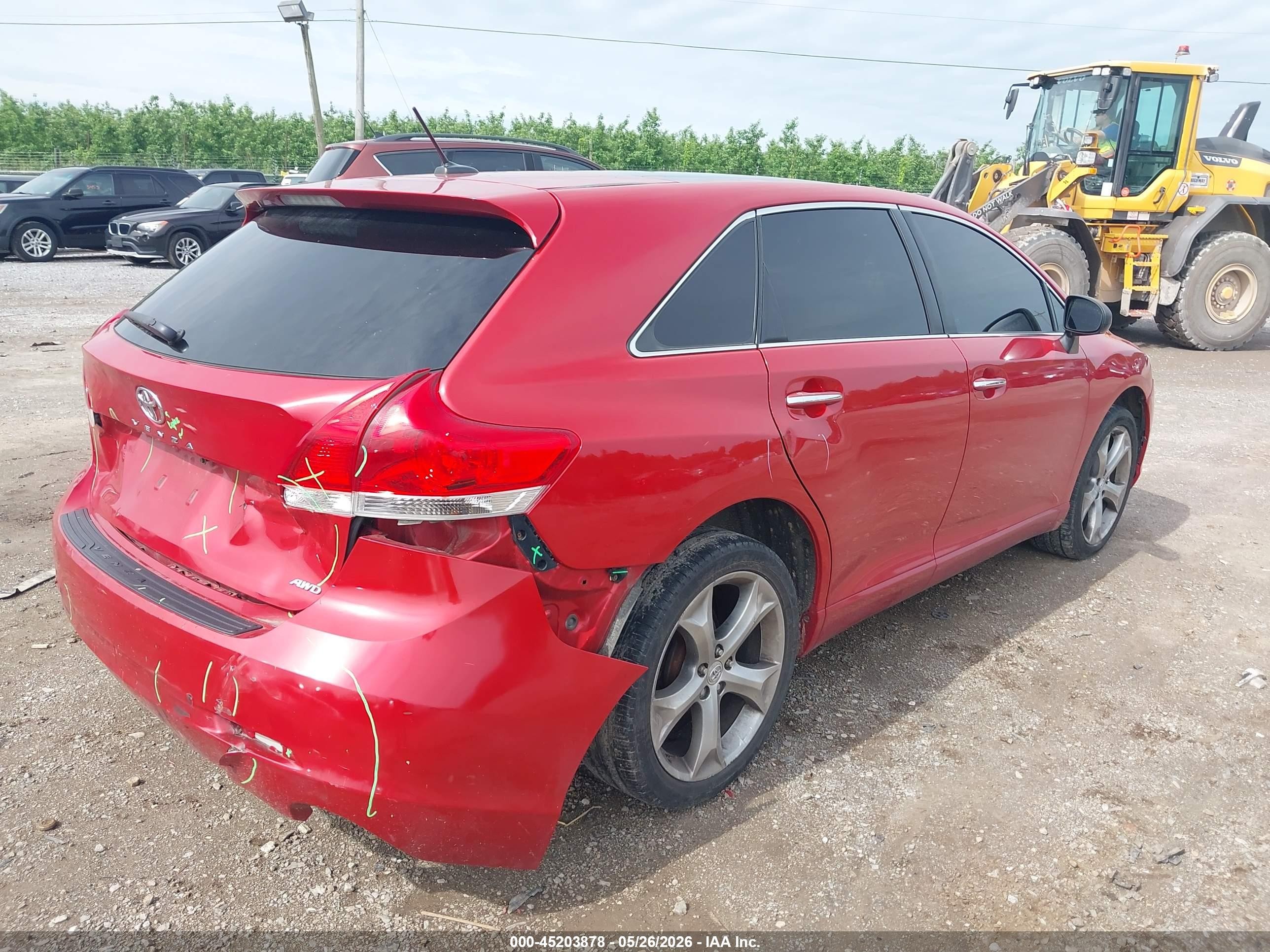 2011 Toyota Venza Base V6 Red vin: 4T3BK3BB9BU061395
