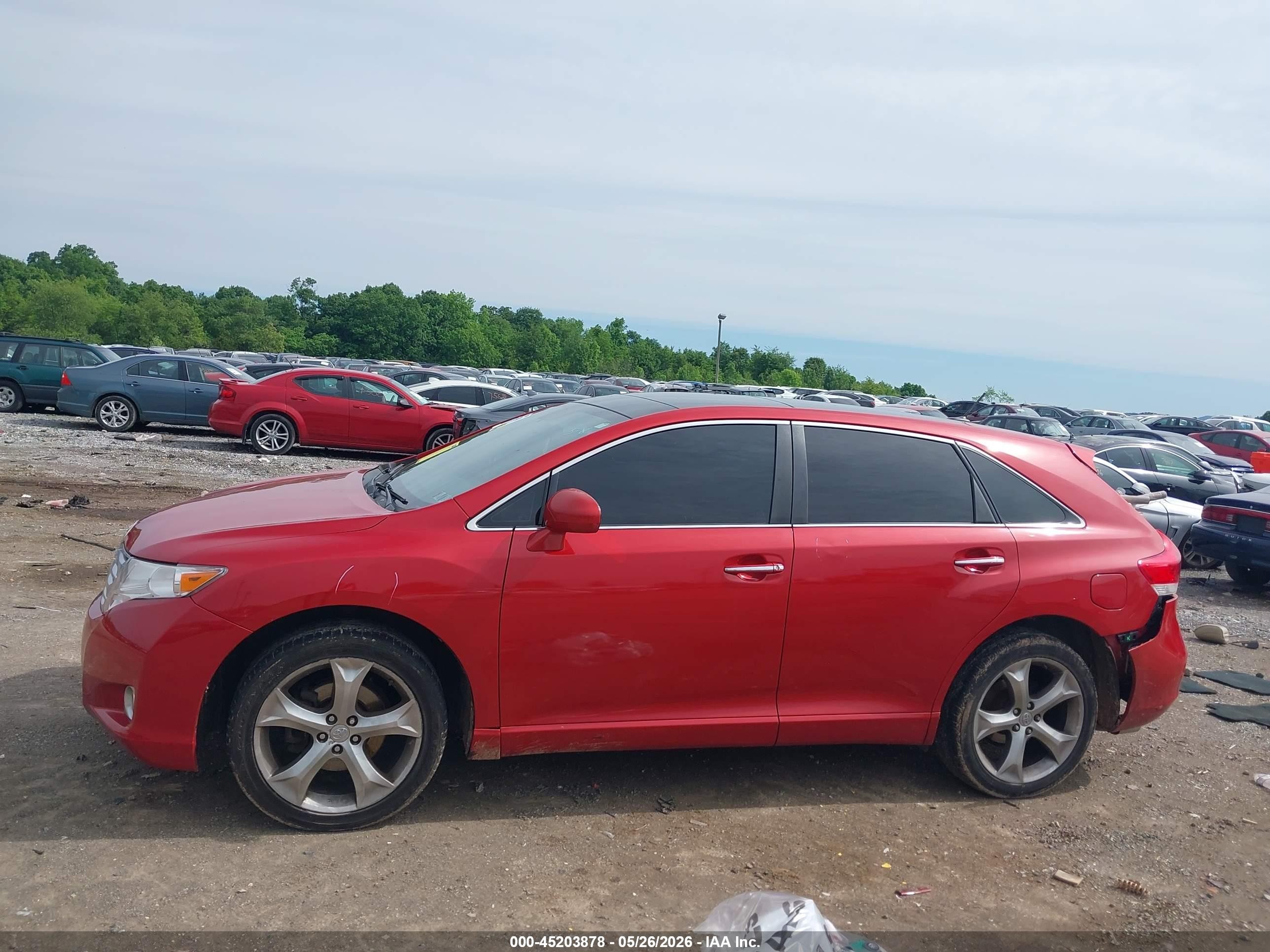 2011 Toyota Venza Base V6 Red vin: 4T3BK3BB9BU061395