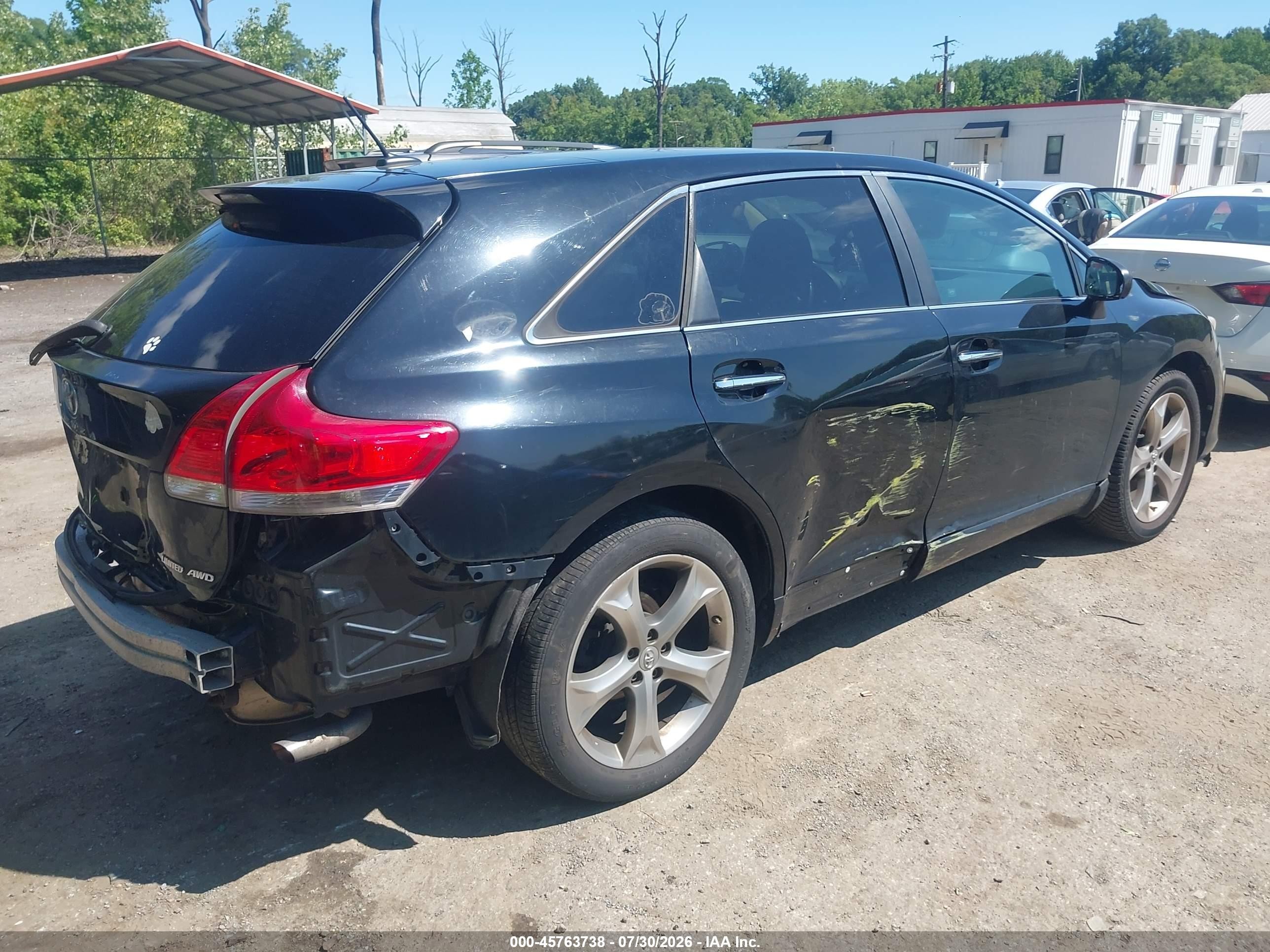 2012 Toyota Venza Limited V6 Black vin: 4T3BK3BB9CU068476