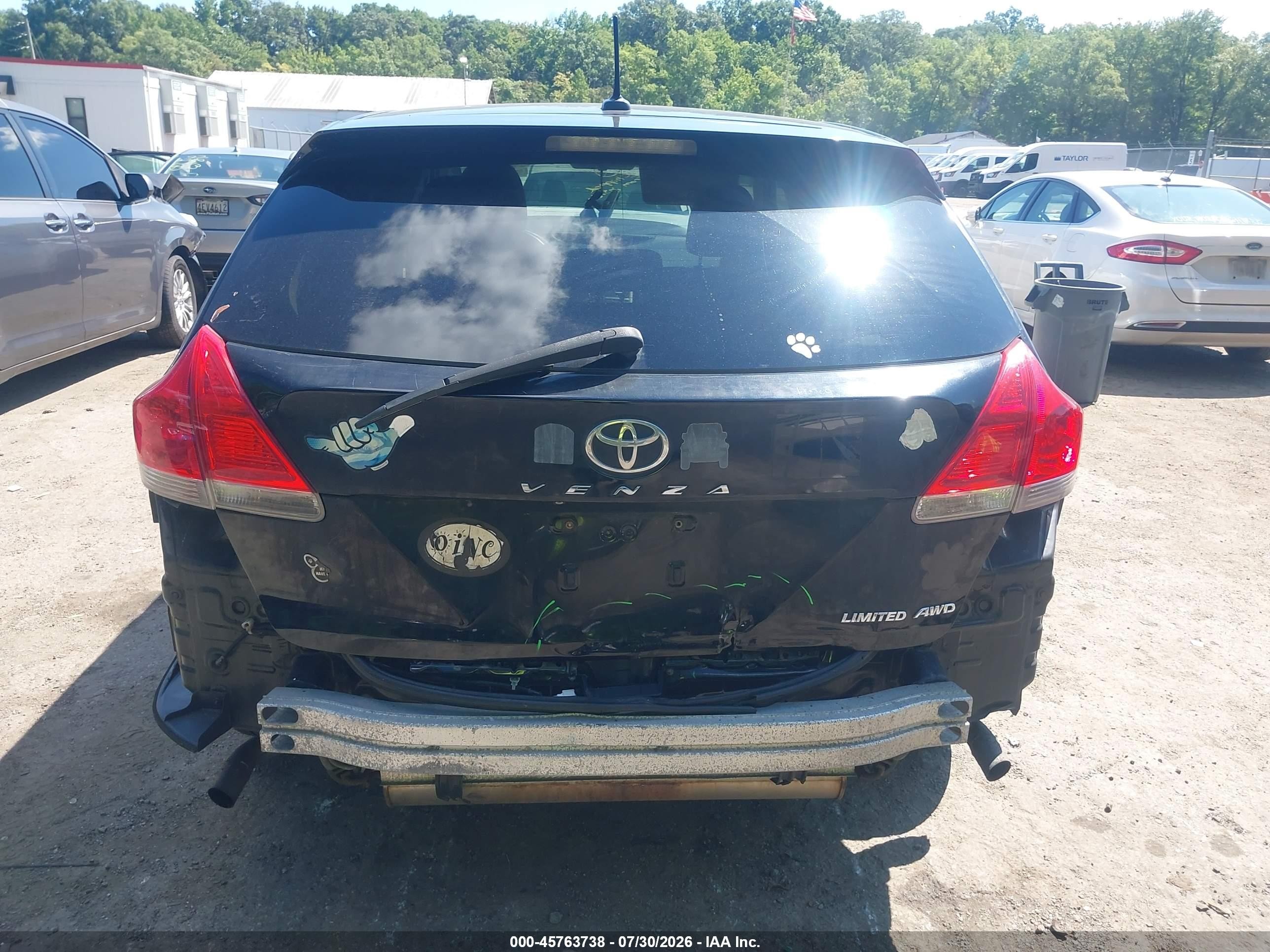 2012 Toyota Venza Limited V6 Black vin: 4T3BK3BB9CU068476
