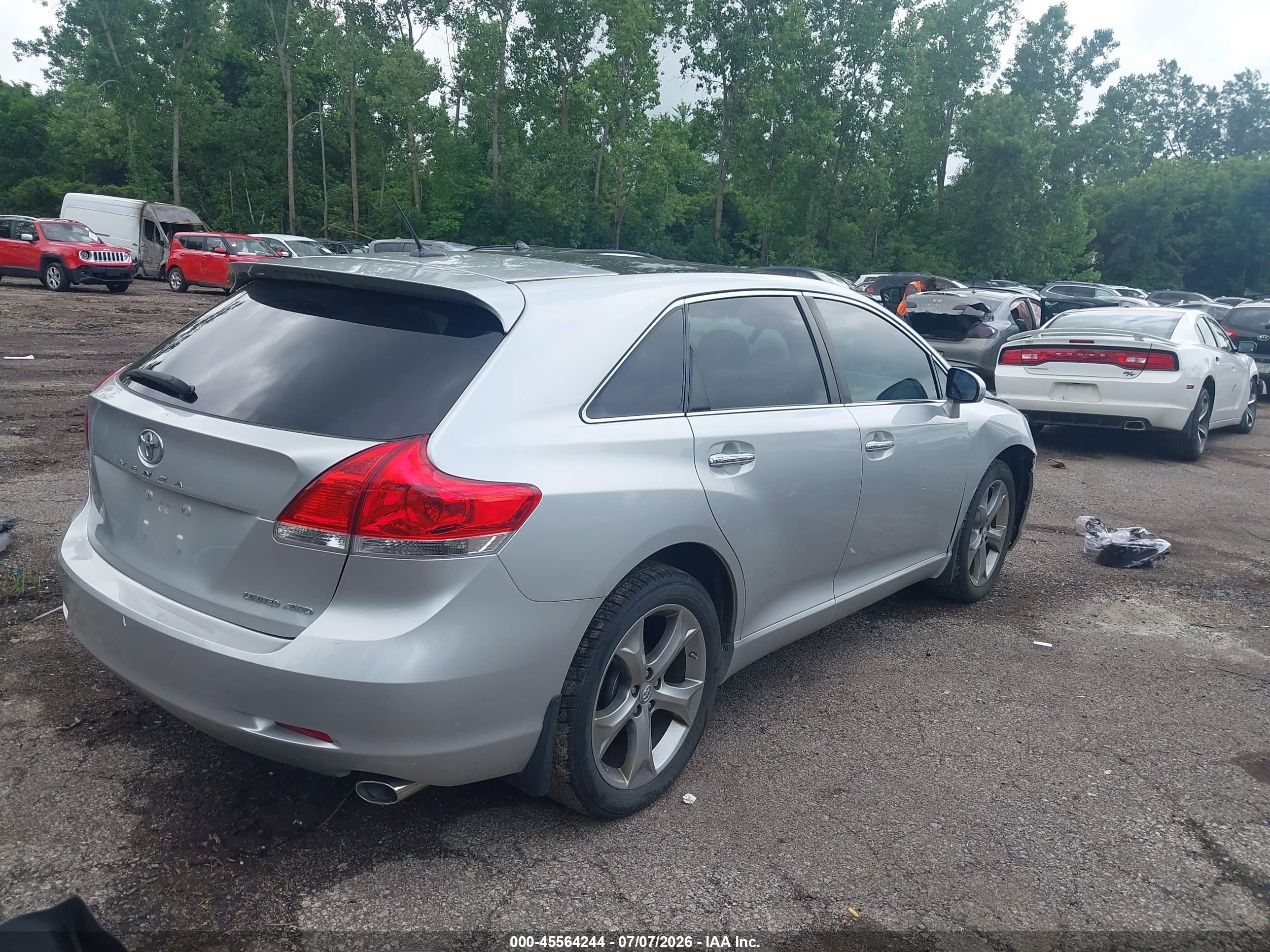 2012 Toyota Venza Limited V6 Silver vin: 4T3BK3BB9CU069711