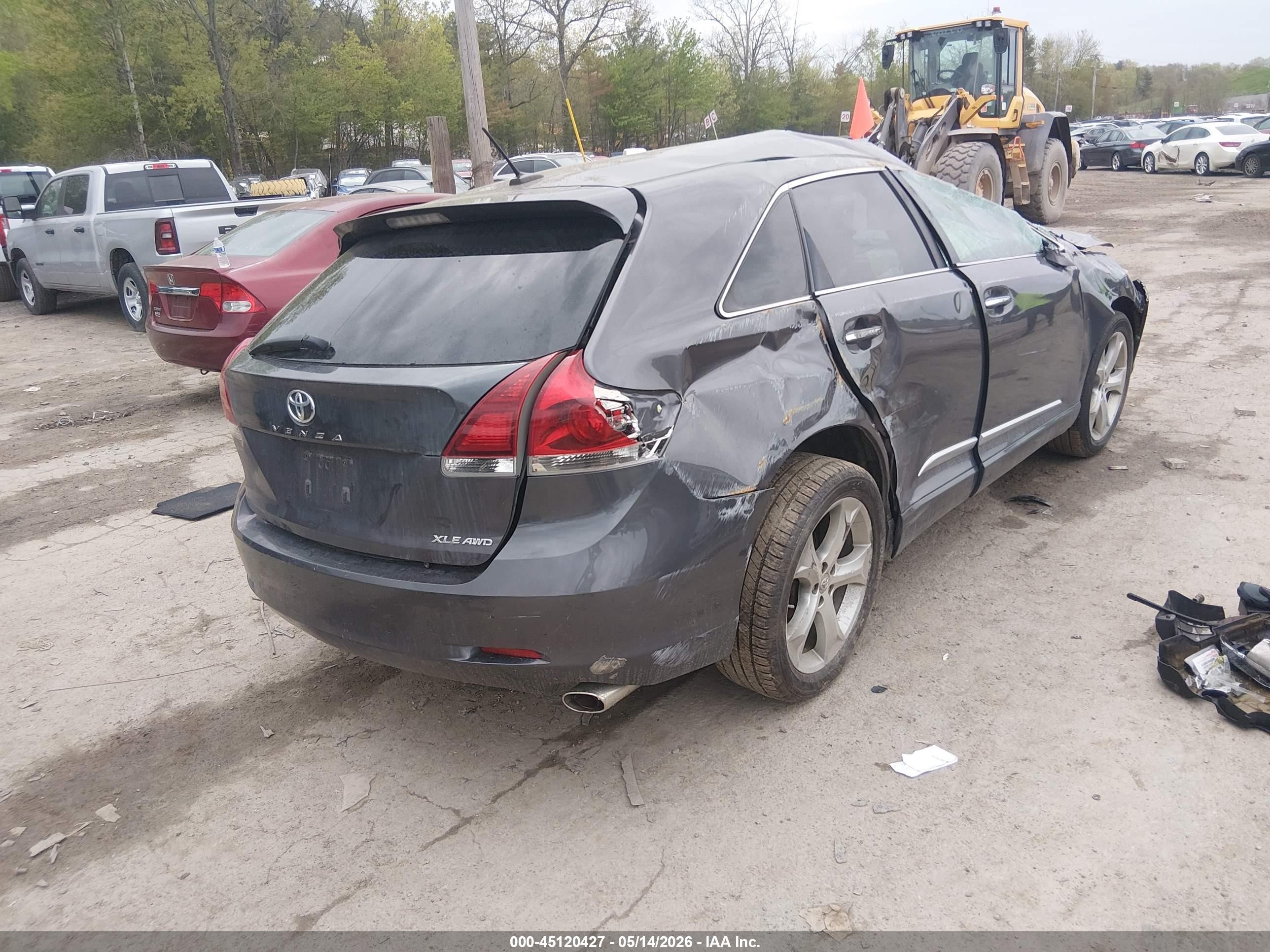 2015 Toyota Venza Xle V6 Gray vin: 4T3BK3BB9FU109354