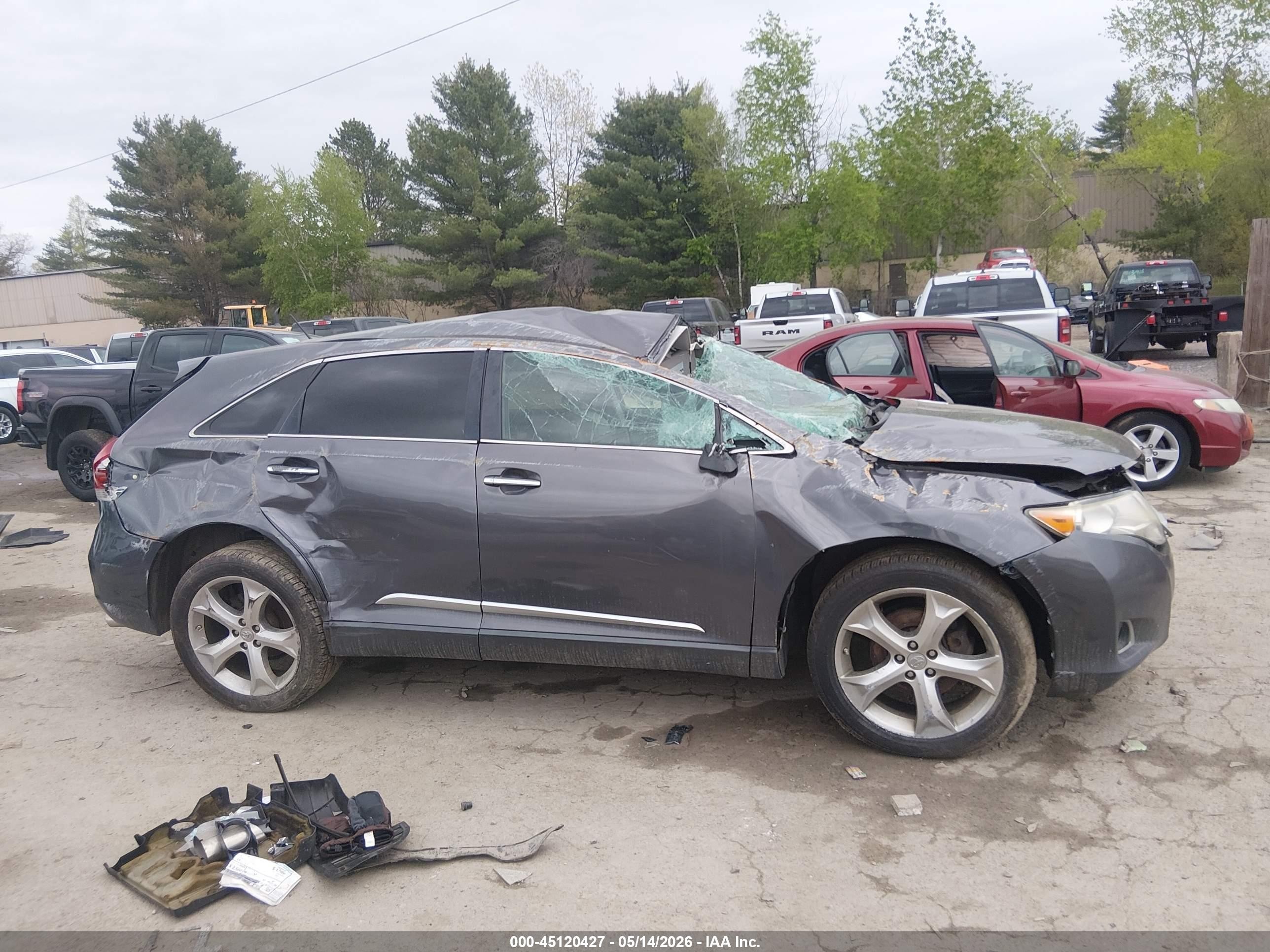 2015 Toyota Venza Xle V6 Gray vin: 4T3BK3BB9FU109354