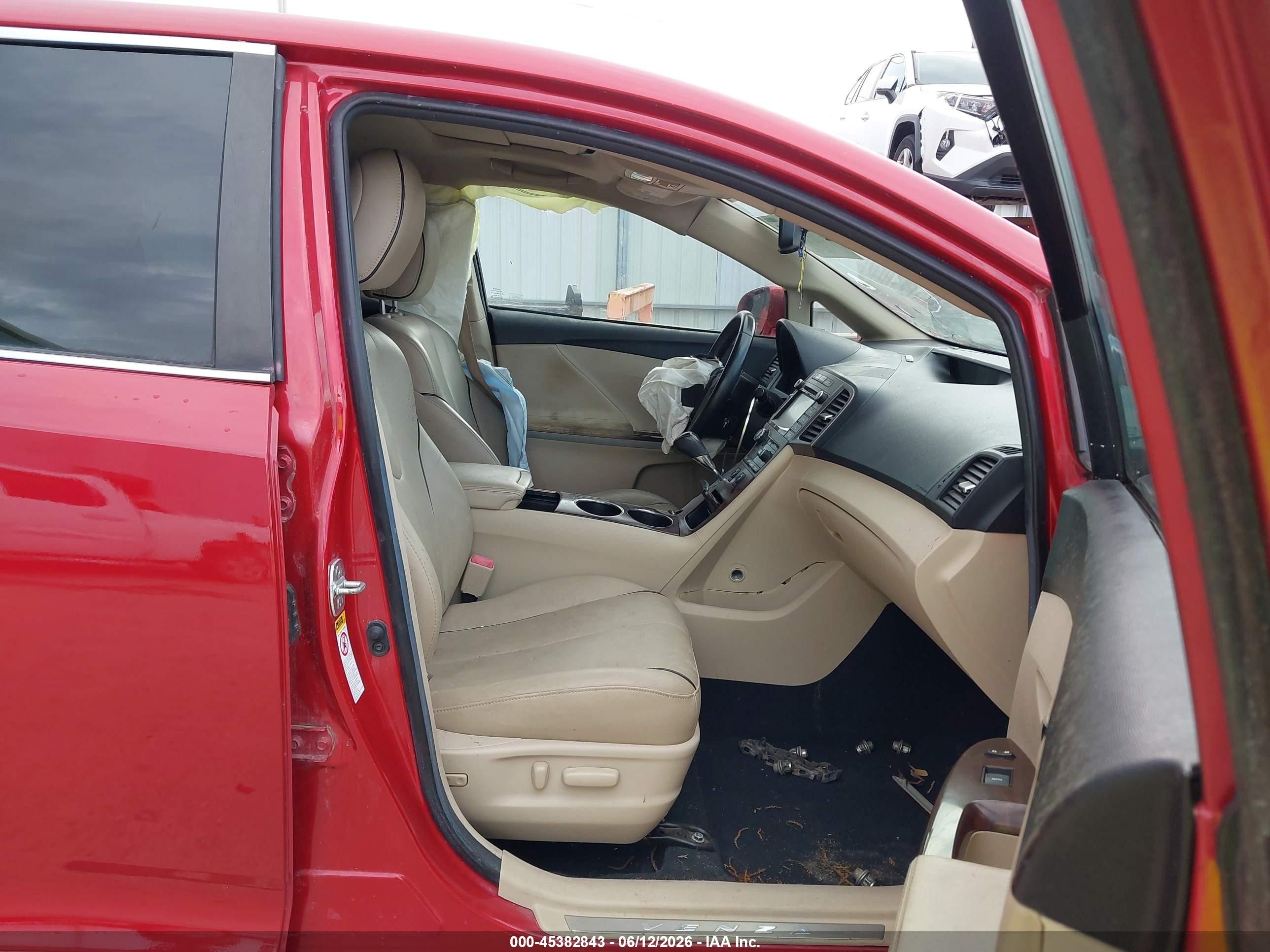 2015 Toyota Venza Limited V6 Red vin: 4T3BK3BB9FU111119