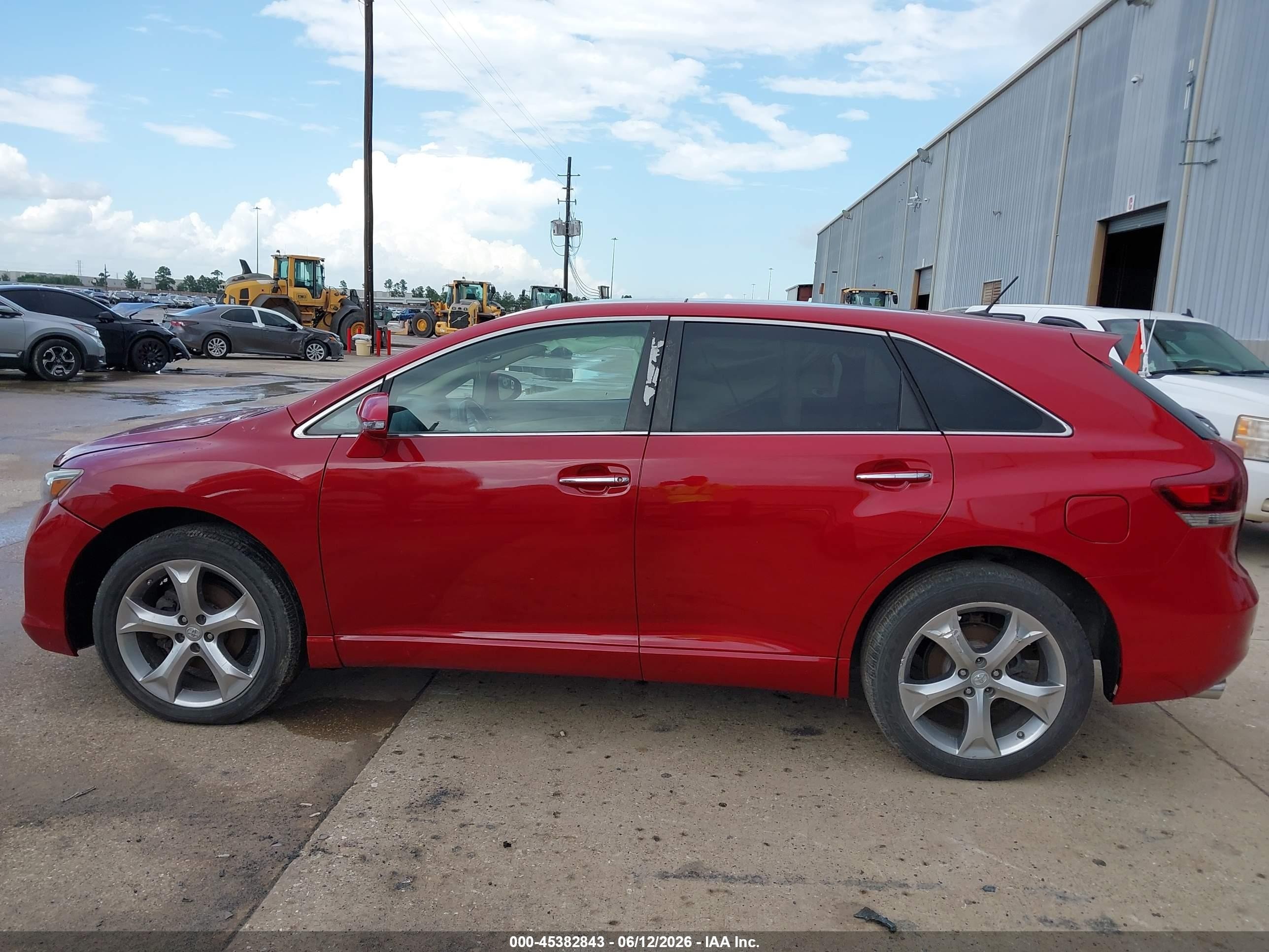 2015 Toyota Venza Limited V6 Red vin: 4T3BK3BB9FU111119