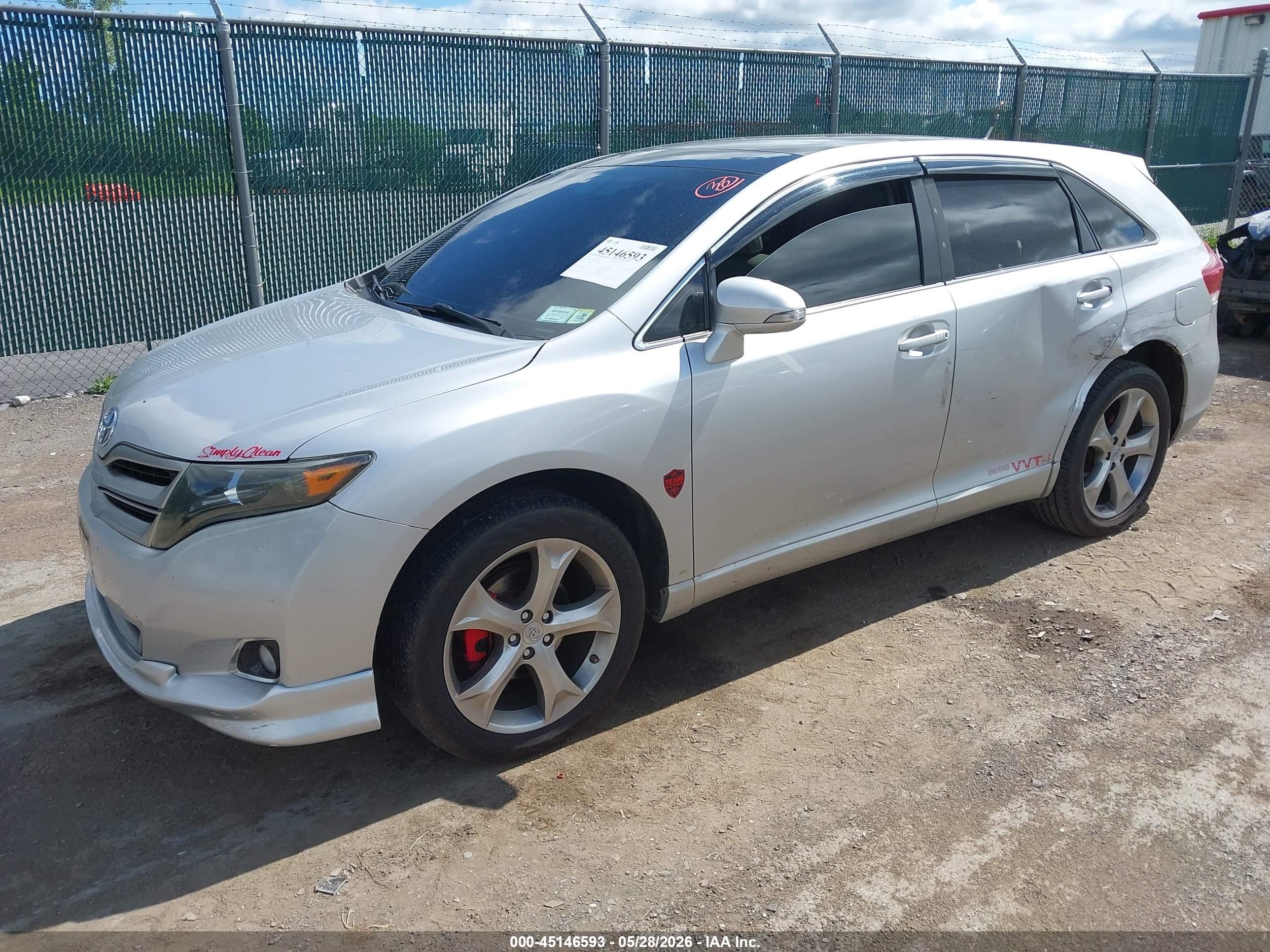 2013 Toyota Venza Base V6 Silver vin: 4T3BK3BBXDU076295