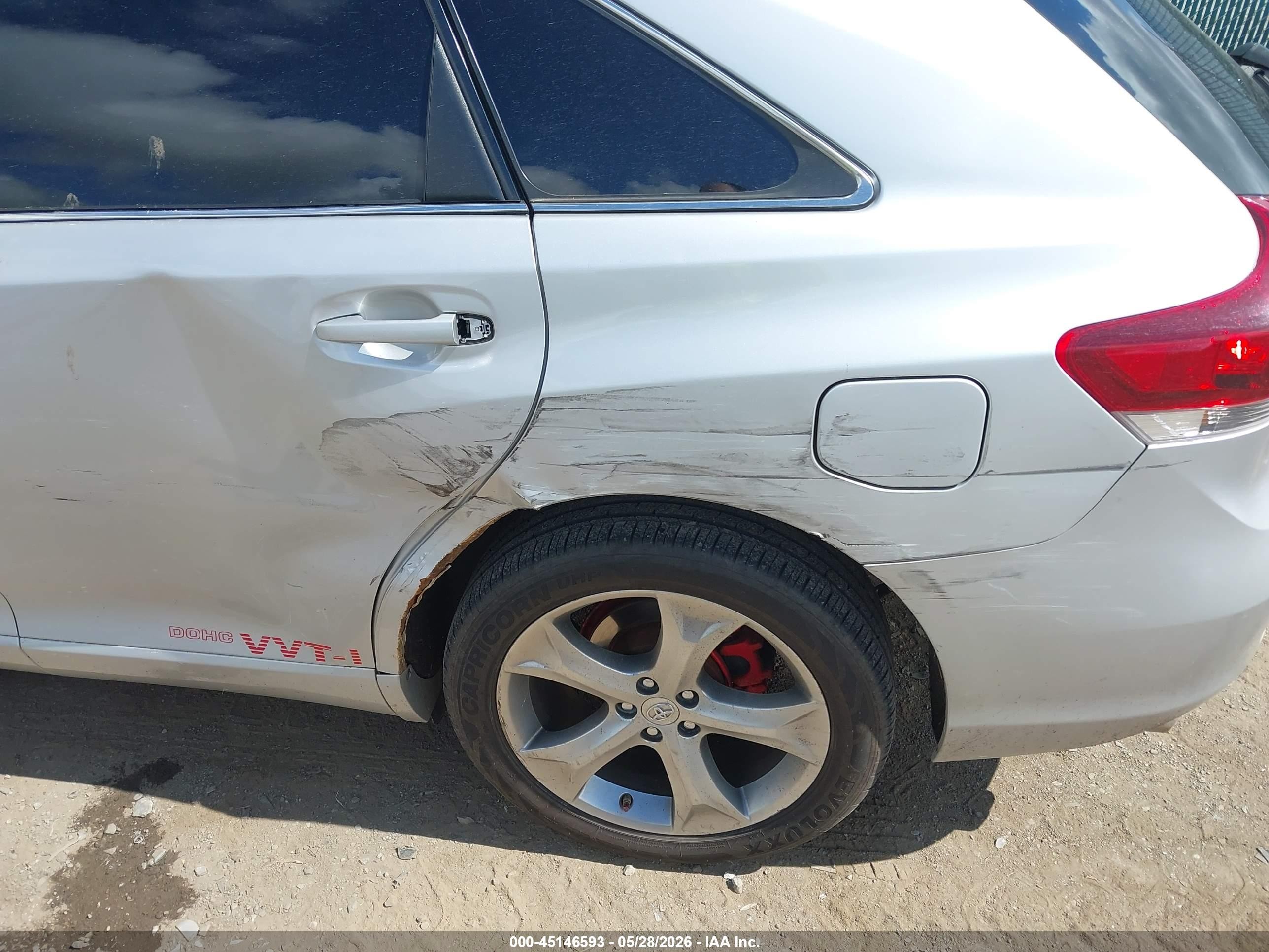 2013 Toyota Venza Base V6 Silver vin: 4T3BK3BBXDU076295