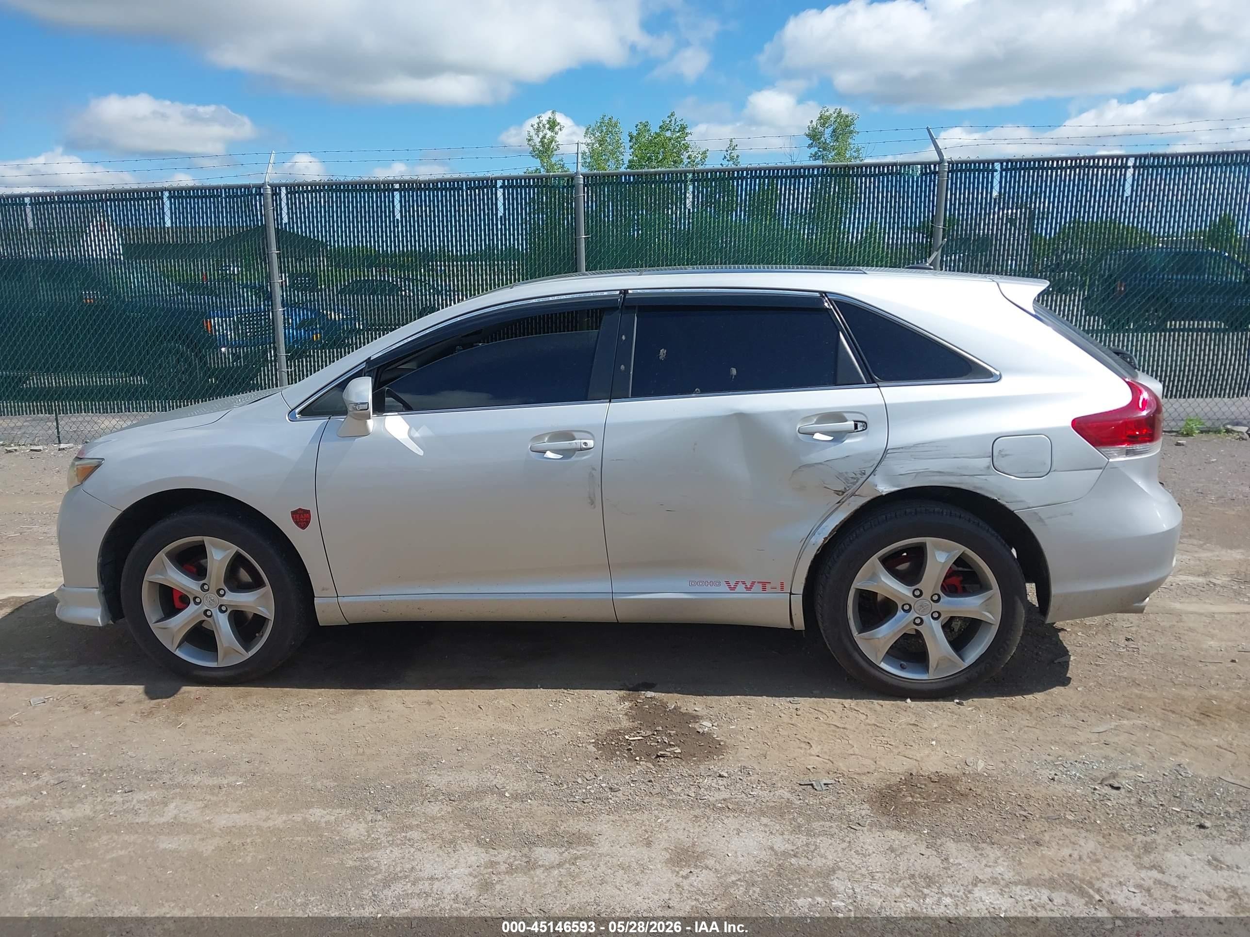 2013 Toyota Venza Base V6 Silver vin: 4T3BK3BBXDU076295