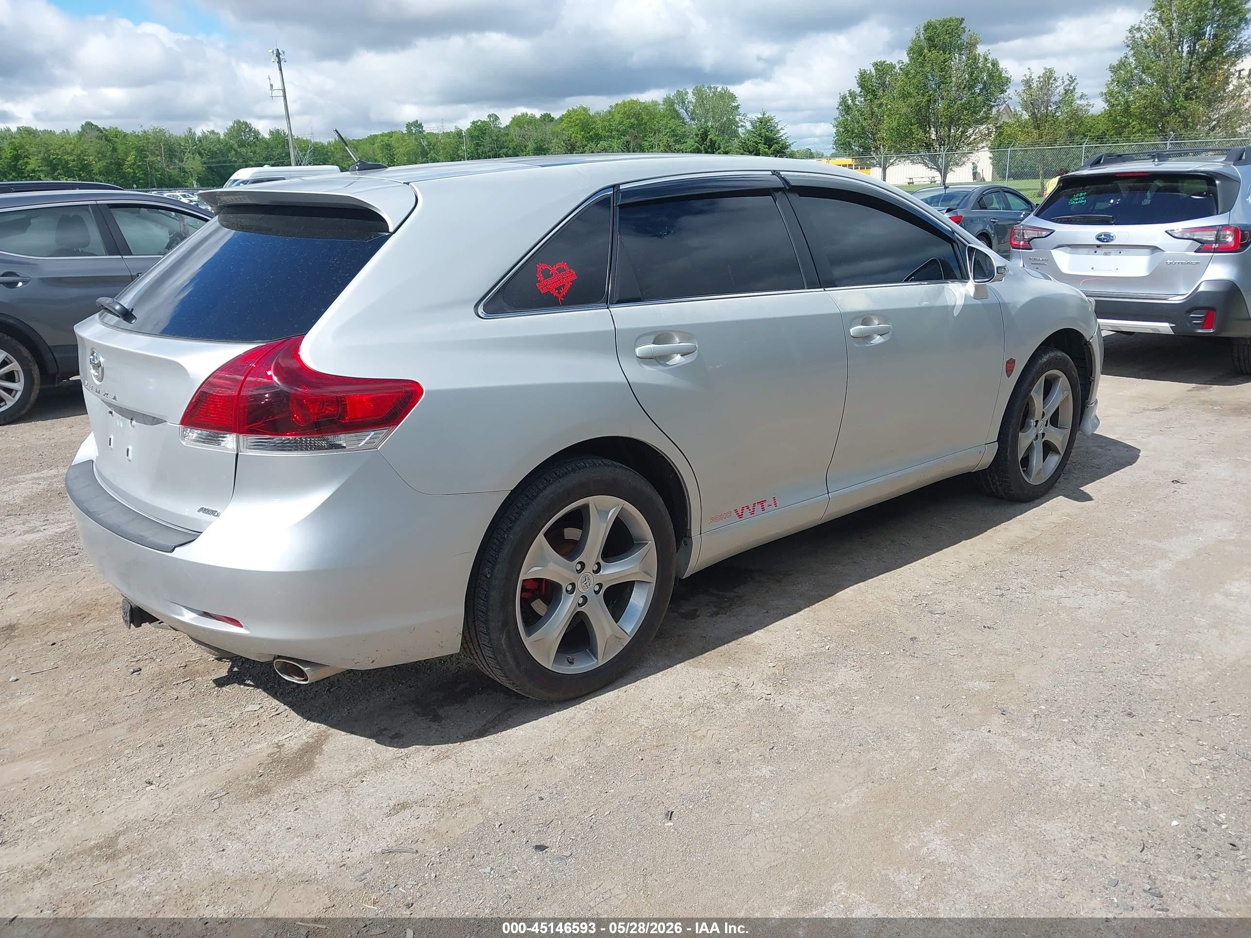 2013 Toyota Venza Base V6 Silver vin: 4T3BK3BBXDU076295