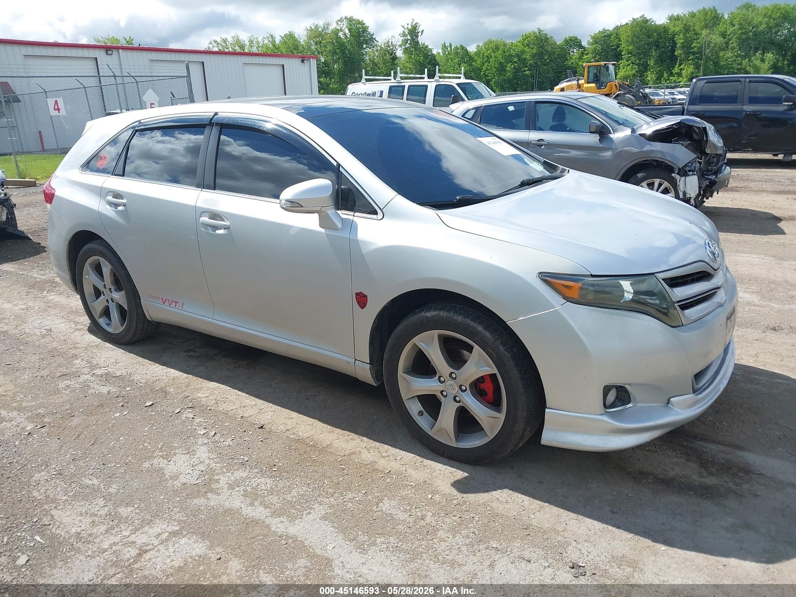 2013 Toyota Venza Base V6 Silver vin: 4T3BK3BBXDU076295