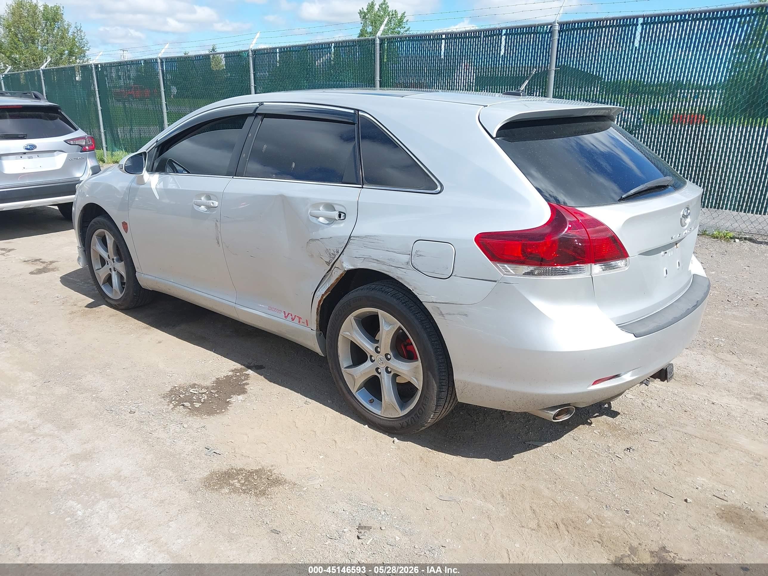 2013 Toyota Venza Base V6 Silver vin: 4T3BK3BBXDU076295