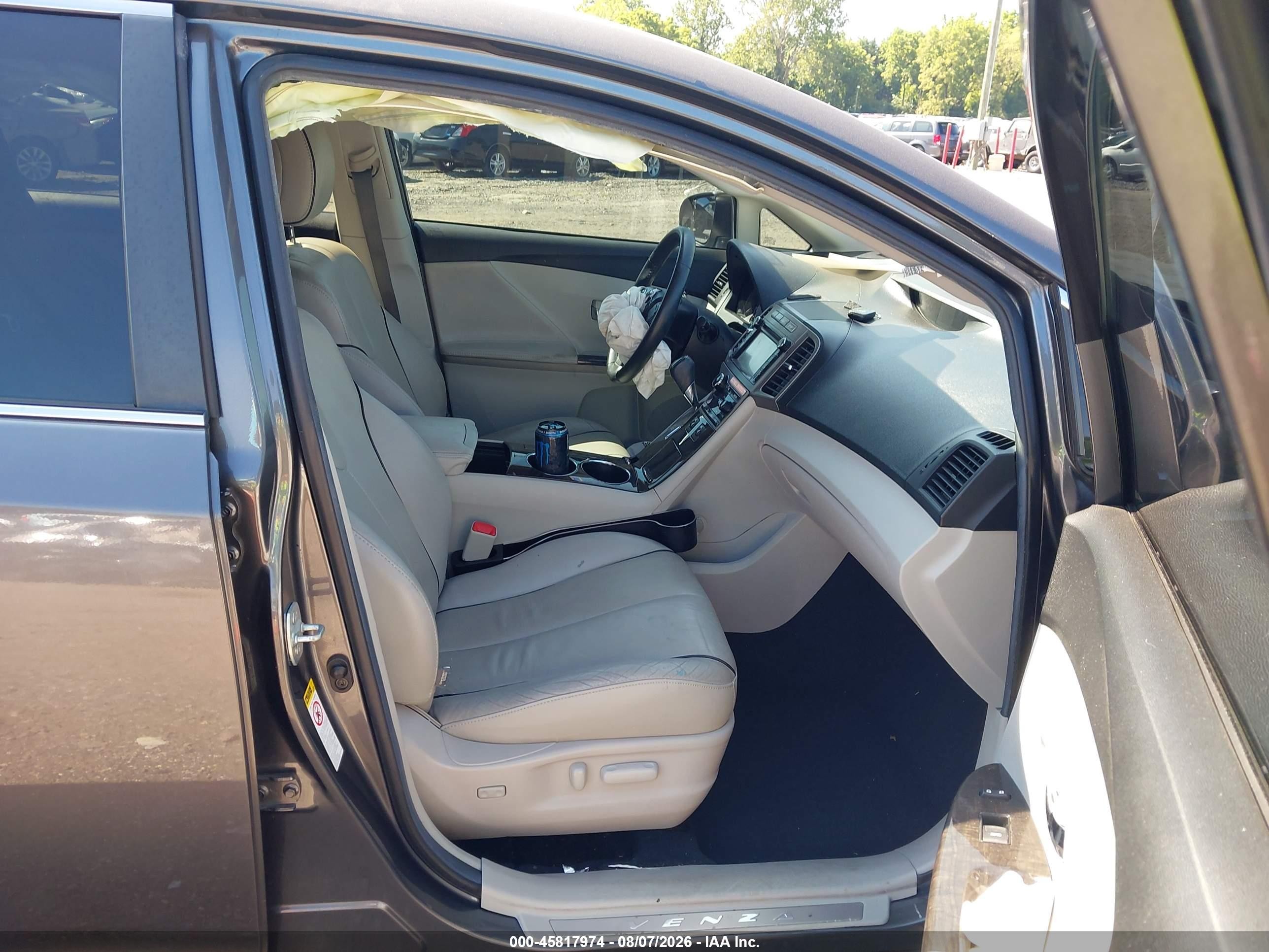 2013 Toyota Venza Xle V6 Gray vin: 4T3BK3BBXDU093503